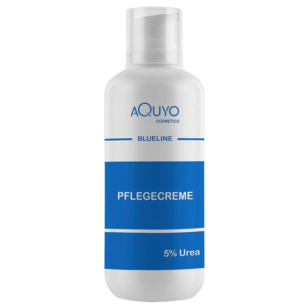 AQUYO Cosmetics Feuchtigkeitscreme Blueline Pflefecreme 5% Urea für trockene Haut oder Schuppenflechte