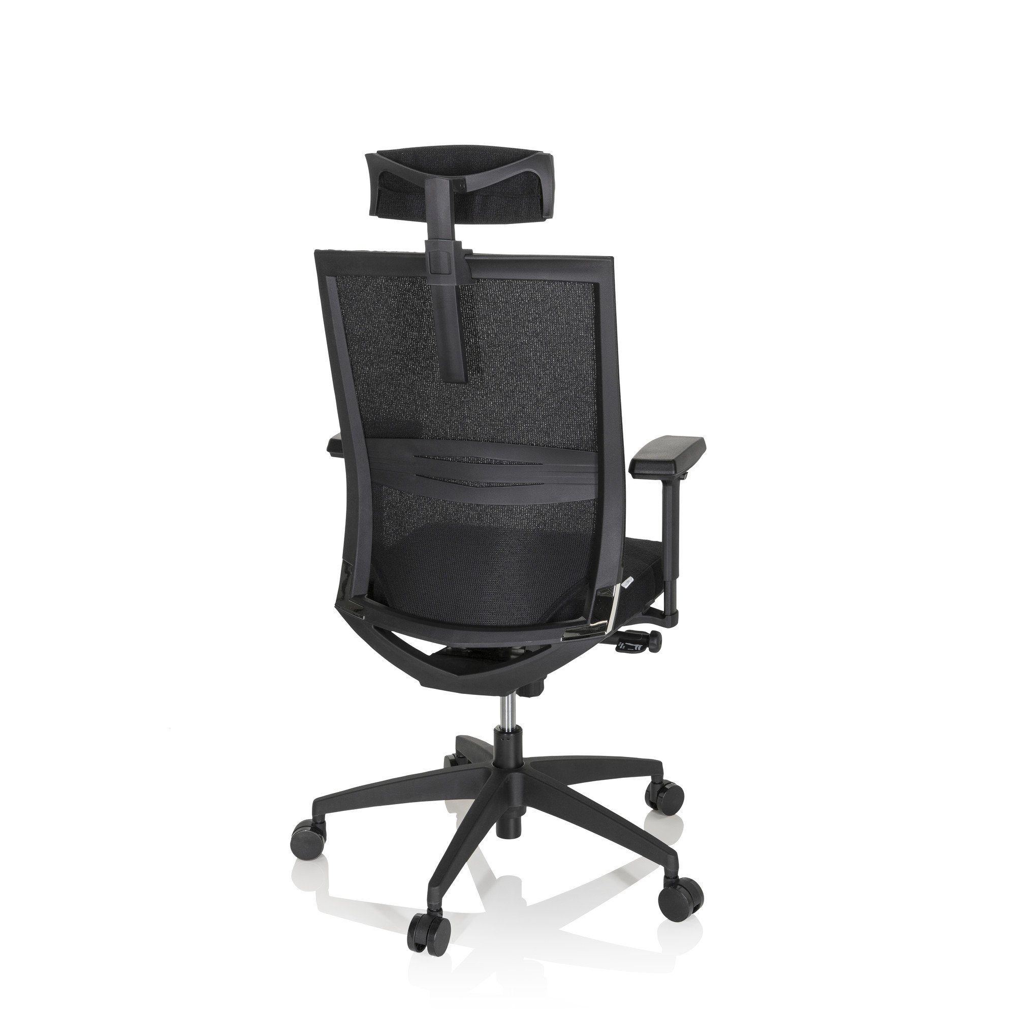 Bürostuhl Profi (1 PORTO Schreibtischstuhl Drehstuhl Stoff ergonomisch Schwarz HIGH I hjh St), OFFICE MAX