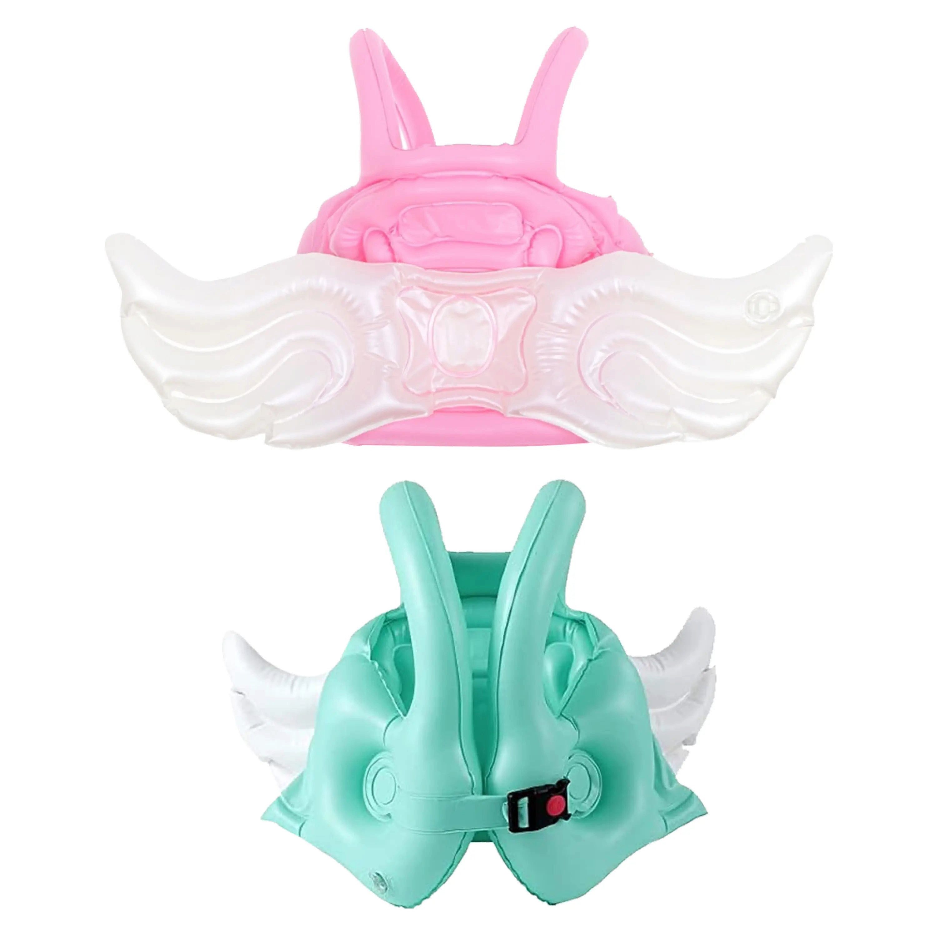 Sport-Knight® Schwimmweste Kinder Schwimmweste mit Engelsflügel mit Doppel-Airbag, Rosa oder Grün