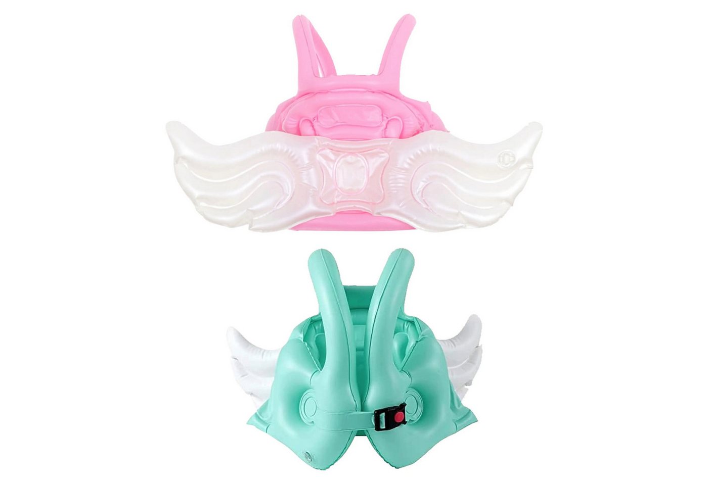Sport-Knight® Schwimmweste Kinder Schwimmweste mit Engelsflügel mit Doppel-Airbag, Rosa oder Grün