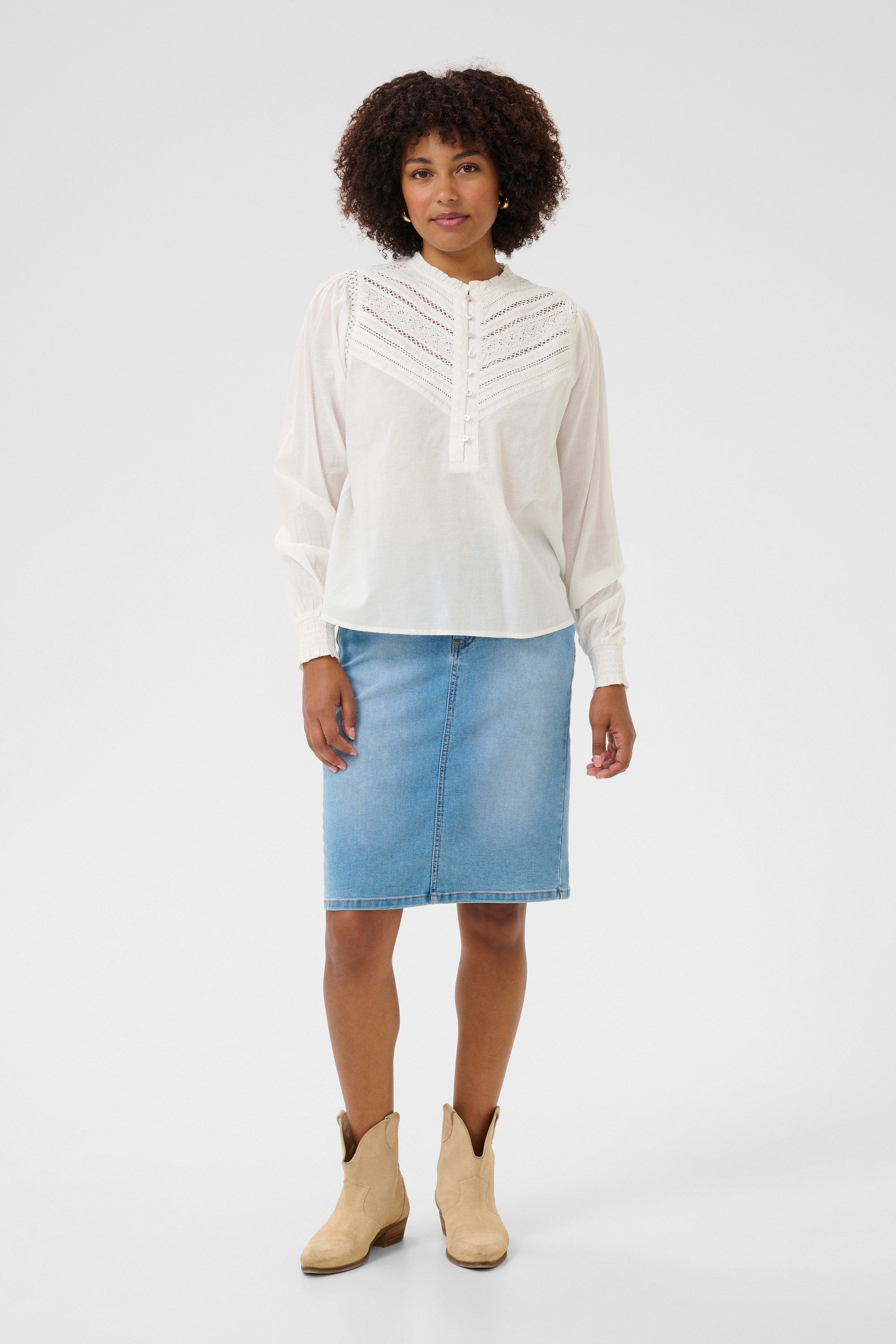Langarmbluse Langarm-Bluse CRAlina