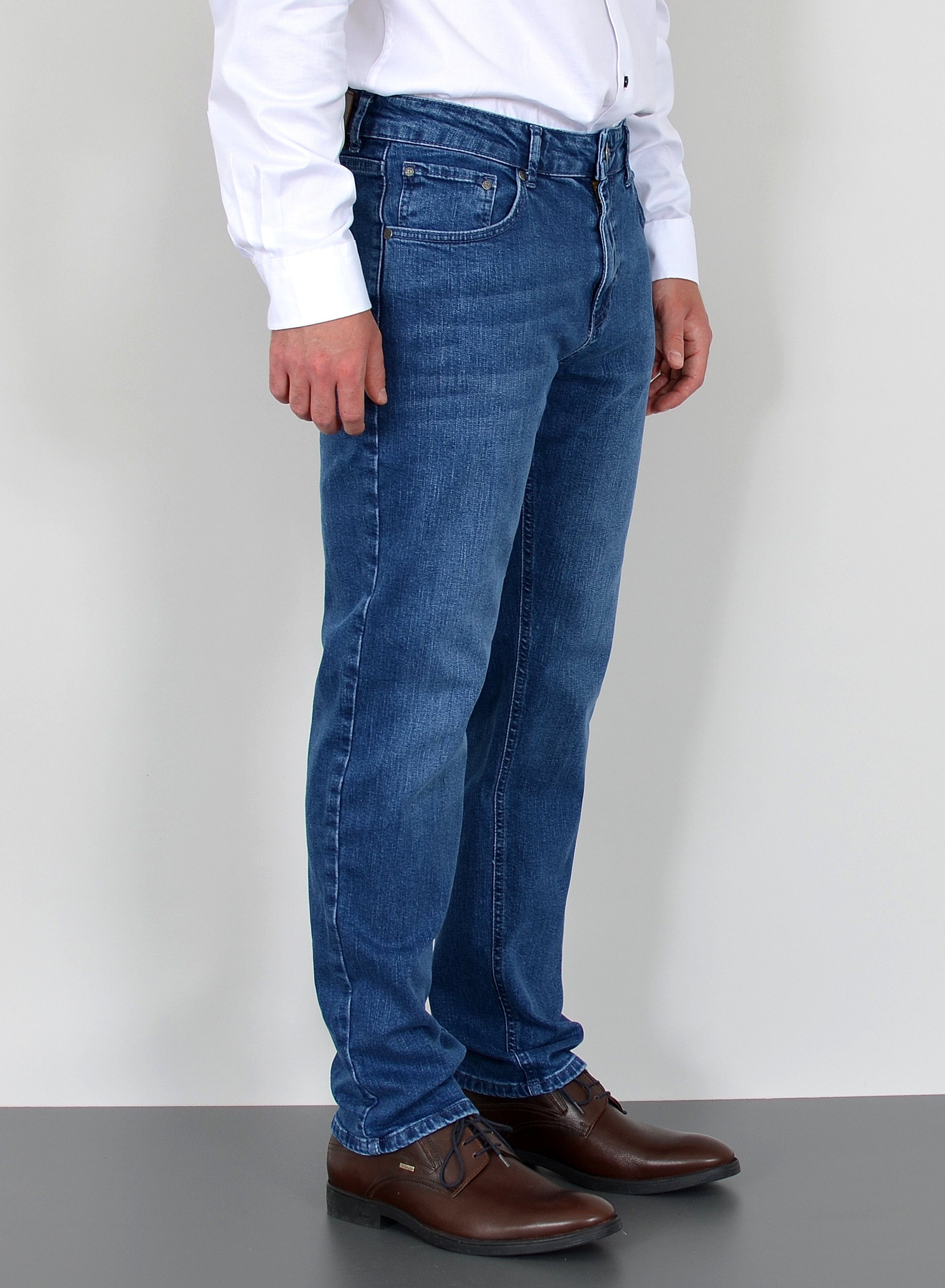 ADAM JEANS Straight-Jeans Herren Jeans Straight Hose Stretch Regular Fit Jeanshose Comfort Fit Straight Jeans Herren Hose normale Leibhöhe Jeans Gerade Schnitt – Bild 3 von 4
