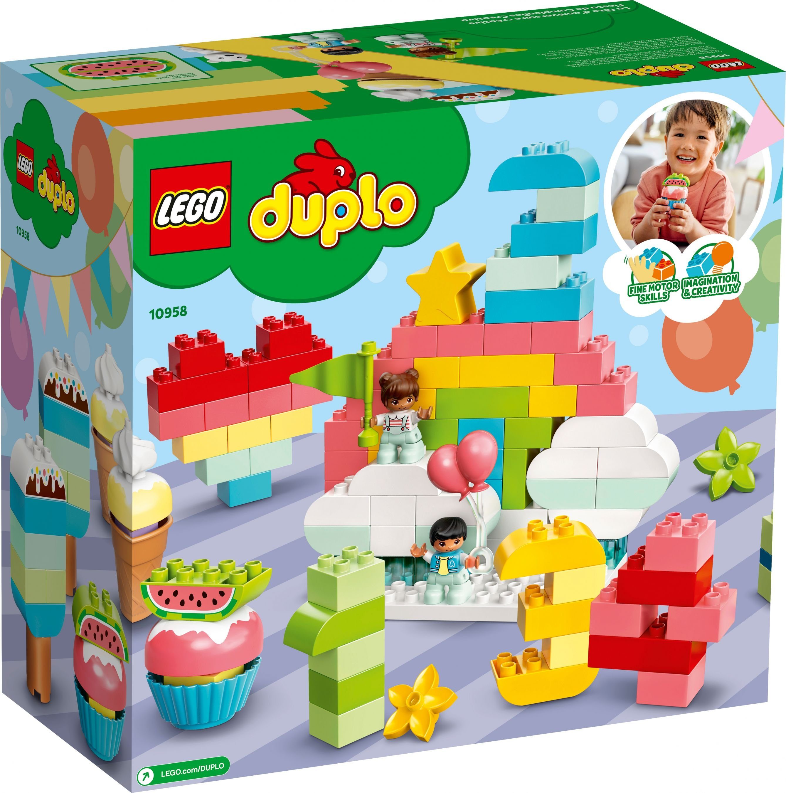 LEGO® Konstruktionsspielsteine »LEGO® DUPLO® - Kreative Geburtstagsparty«,  (Set, 200 St)