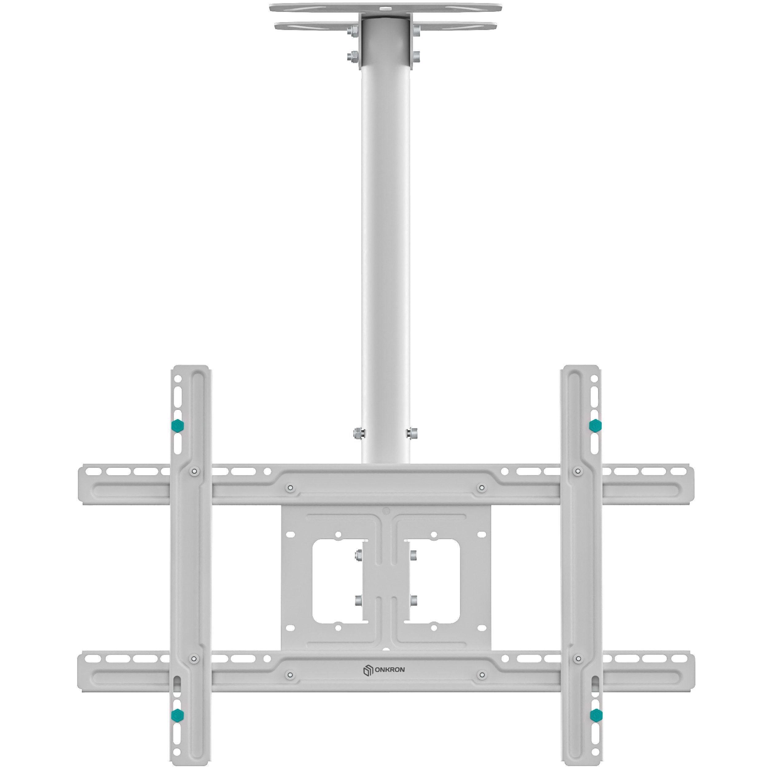 ONKRON TV-Deckenhalterung 32-80 Zoll, bis 68 kg, VESA 100x100-600x400, N1L-W, (bis 80,00 Zoll, schwenkbar, neigbar, höhenverstellbar, Kabelmanagement)