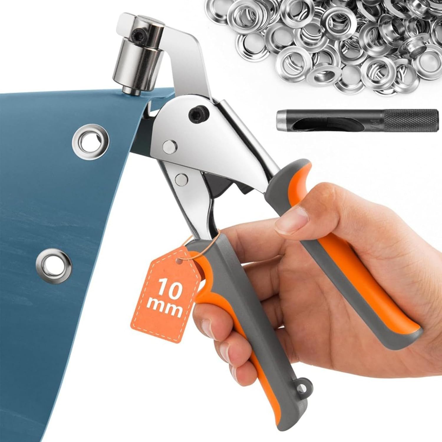 FELIXLEO Ösenzange Ösenzange Set mit 200 Ösen 10mm für Planen Stoff Leder, 1-tlg.