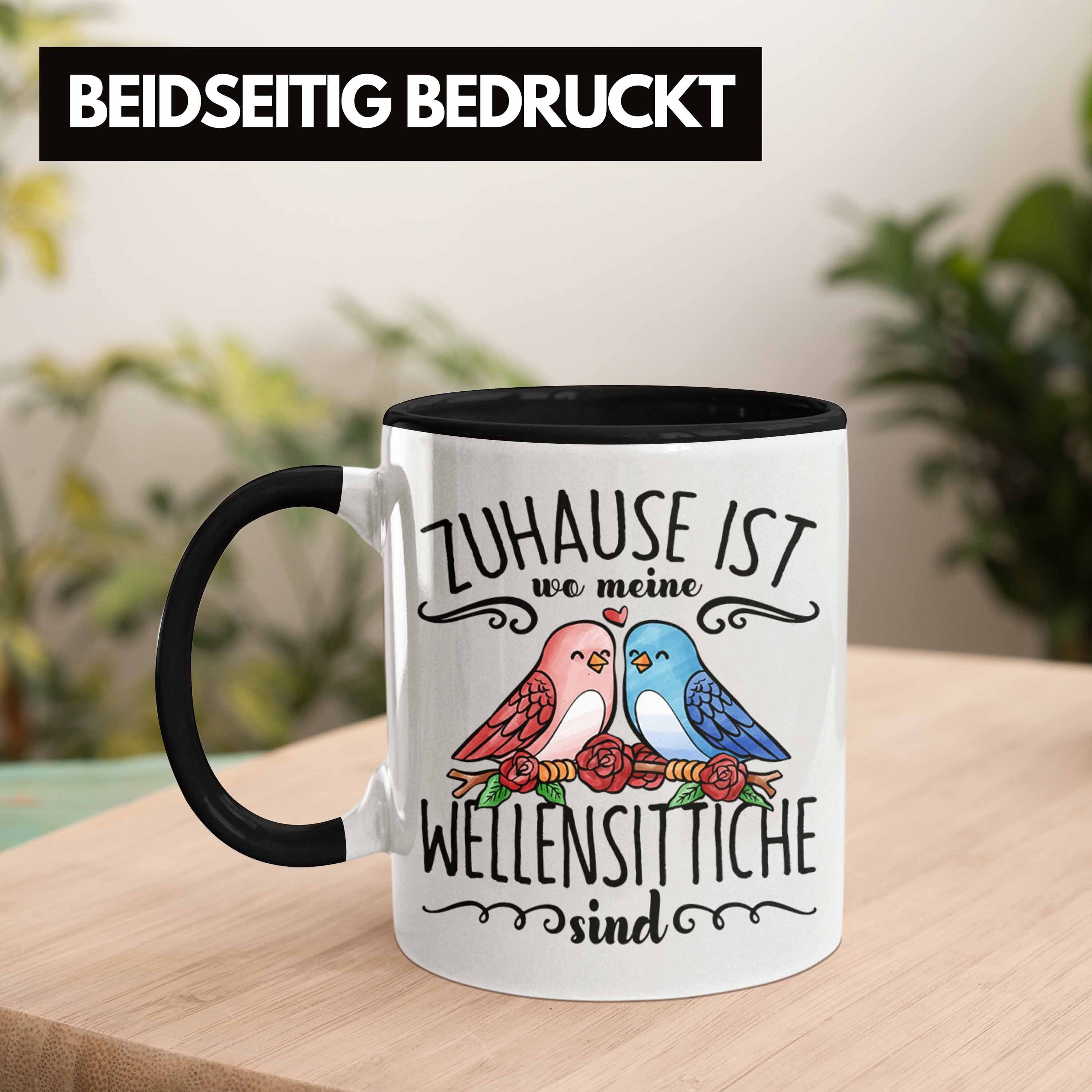 Trendation Tasse Besitzer Tasse Schwarz Meine Ist Wellensittic Zuhause Wo Lustige Wellensittich