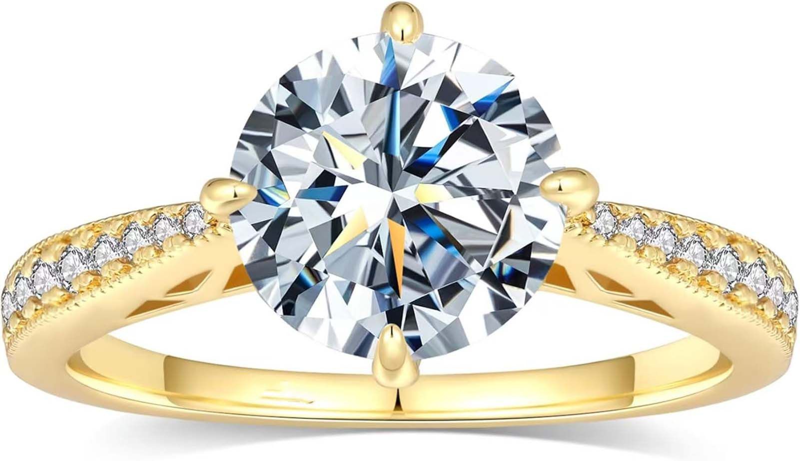 Diamantring 3ct D Vs1 3ex,lab grown diamant ring,verlobungsring,gold 585 ring