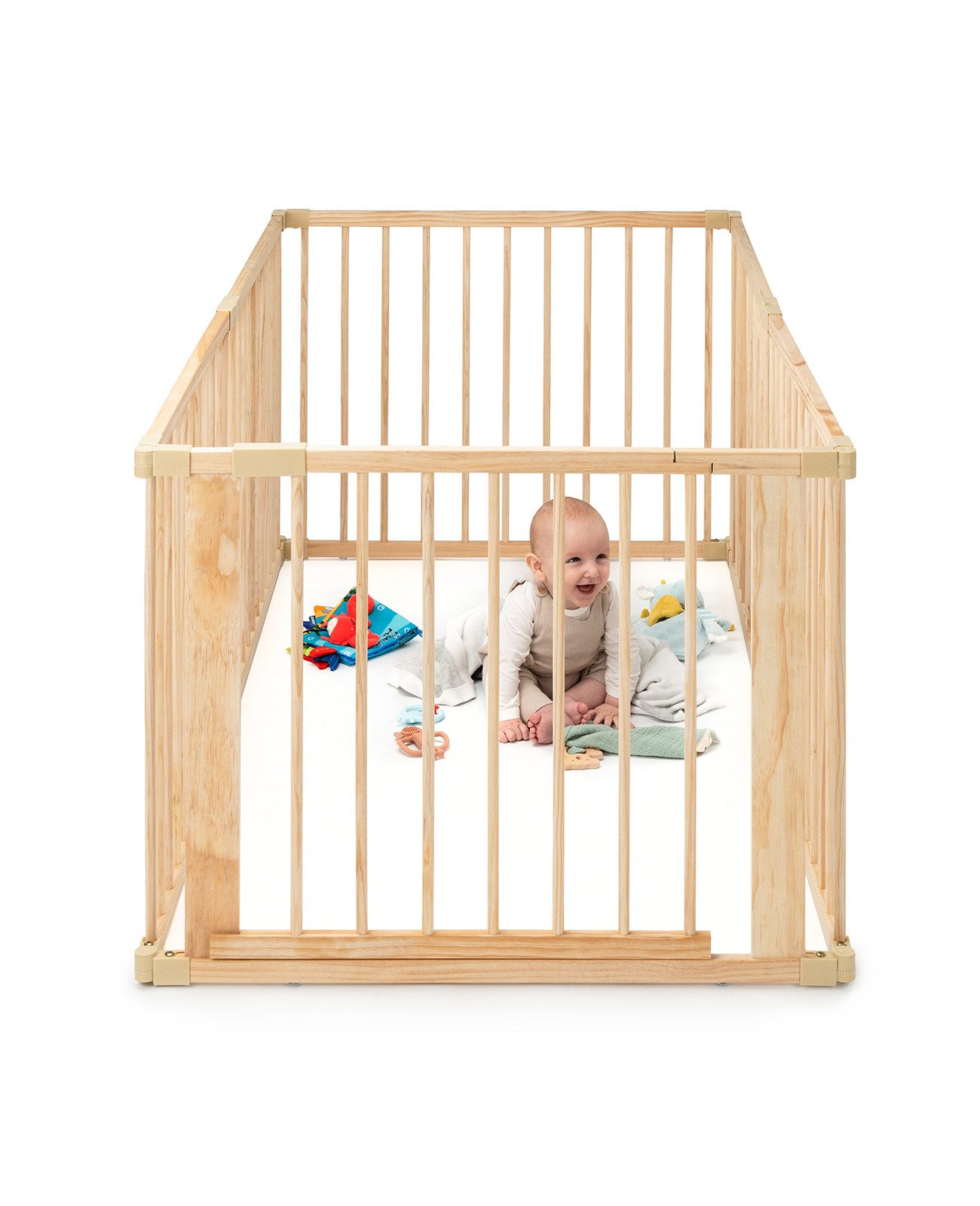 dibea Laufgitter Baby-Laufstall, Holz-Laufgitter (6-tlg), mit Tür, Höhe 68 günstig online kaufen