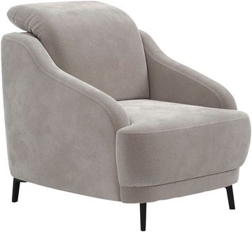 sit&more Sessel (1-St), mit Metallfüßen, schwarz-matt