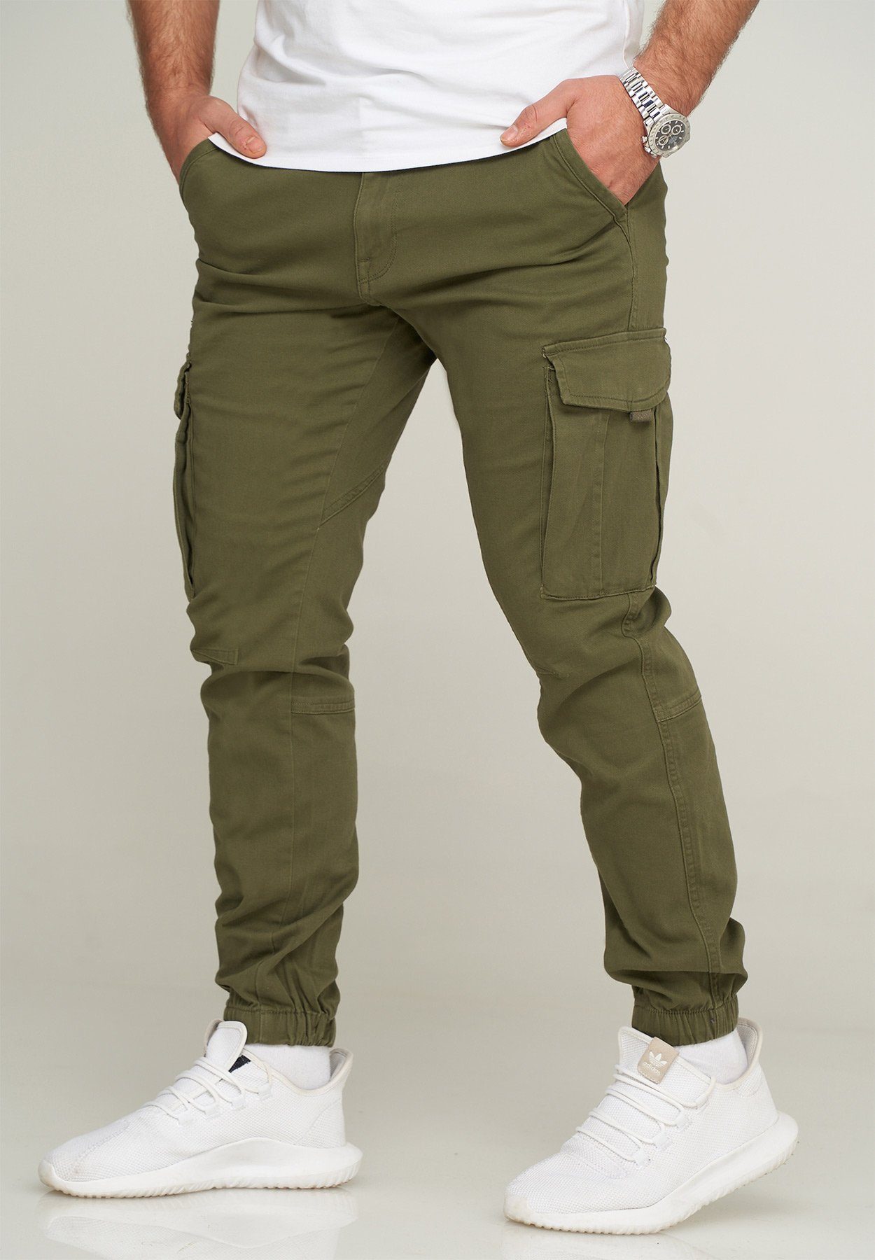 Jack & Jones Cargohose JJARIS OLLIE PANTS CARGO Olive Night