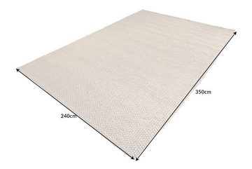 Teppich WOOL XXL 350x240cm beige, riess-ambiente, rechteckig, Höhe: 20 mm, Wohnzimmer · Wolle · Mischgewebe · XXL · Scandinavian Design