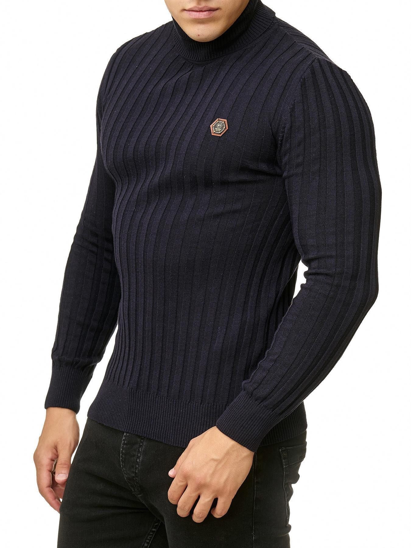 RedBridge Strickpullover Rollkragen Strickpullover mit Logopatch günstig online kaufen