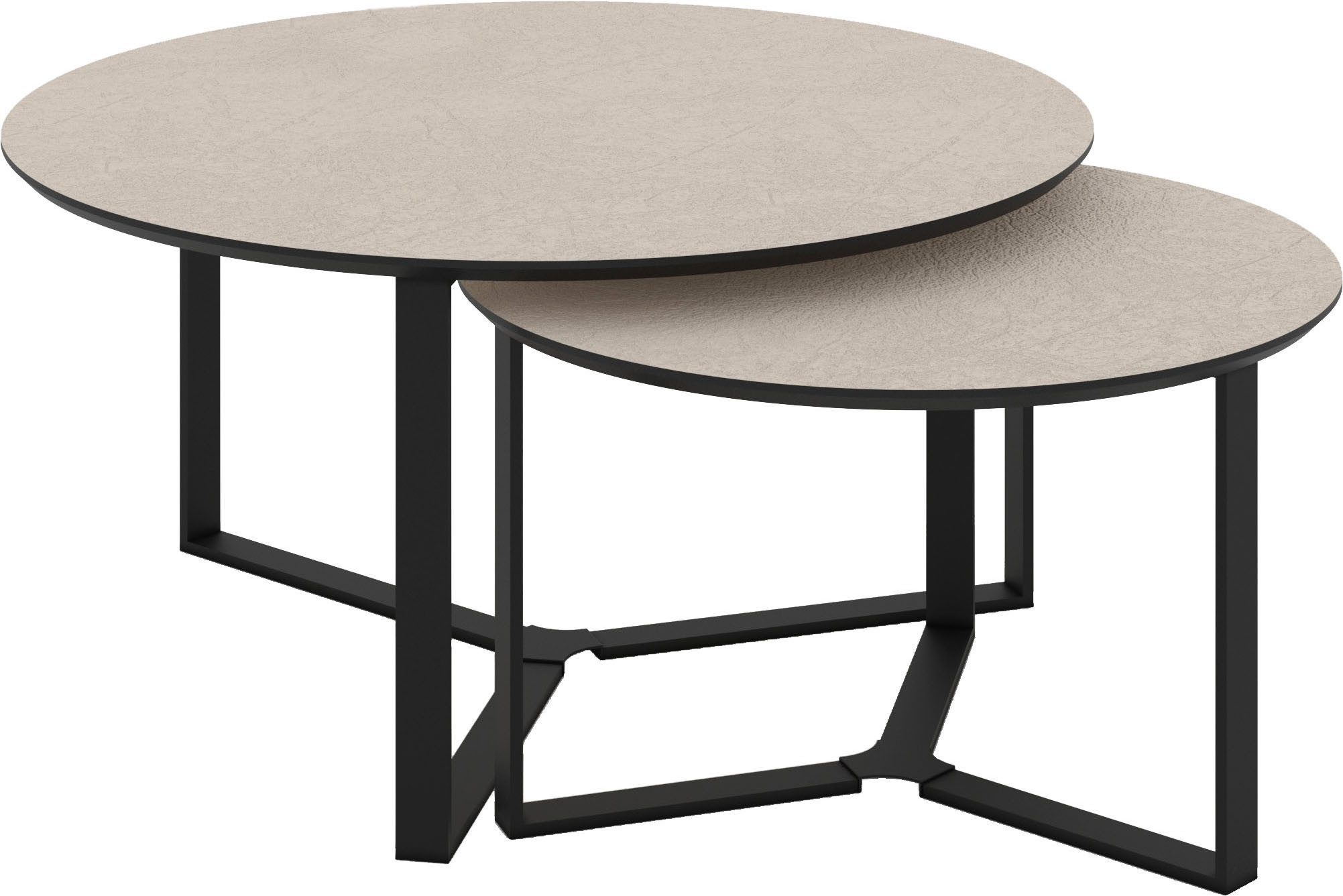 HELA Couchtisch MASSA (Set, 2-St), 2er Set, Gestell rechteckig, Melamin mit Schweizer Kante