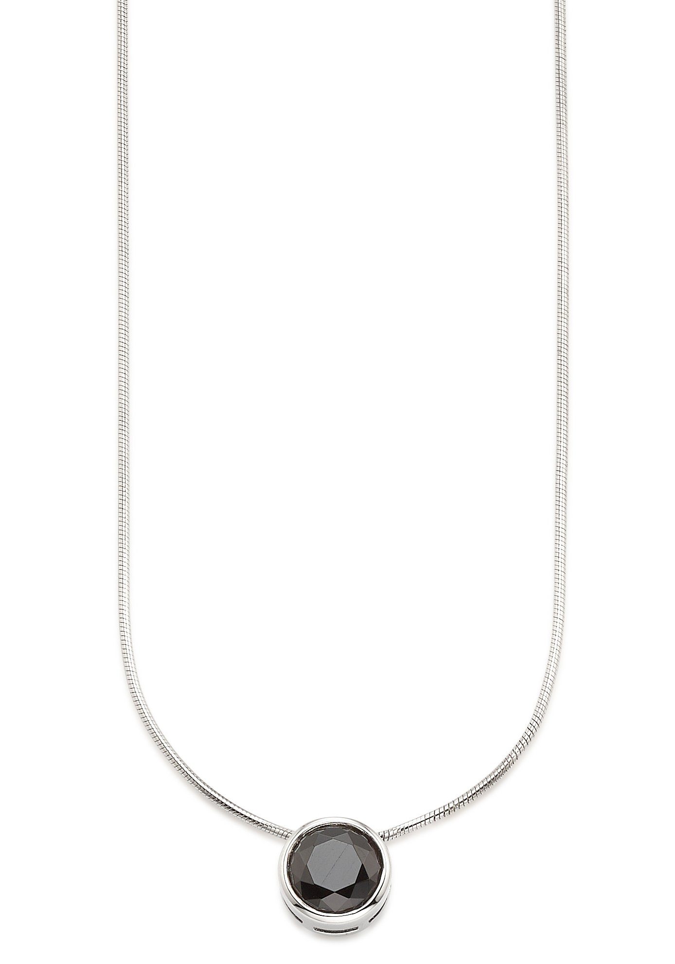 Bruno Banani Kette mit Anhänger Schmuck Geschenk Silber 925 Halsschmuck Halskette Schlangenkette Stein, mit Zirkonia (synth), Korund (synth) oder Spinell (synth)