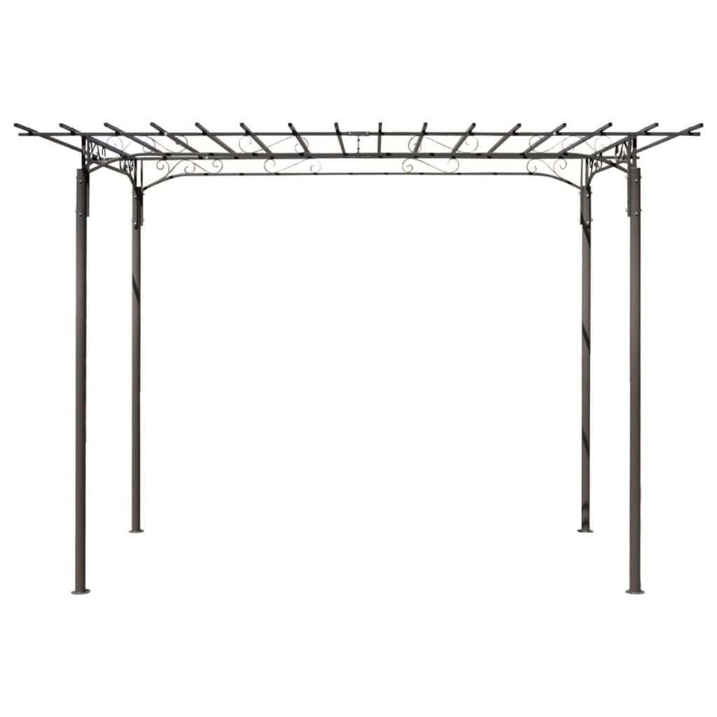 vidaXL Pergola Stahl Pavillon Gartenlaube Gartenhaus Laube Gartenhaus, BxTxH: 320x320x215 cm