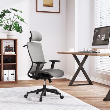 FLEXISPOT Bürostuhl OC3 (OC3B, 1 St), Verstellbarer Kopfstütze, Chefsessel, Chefsessel Stuhl