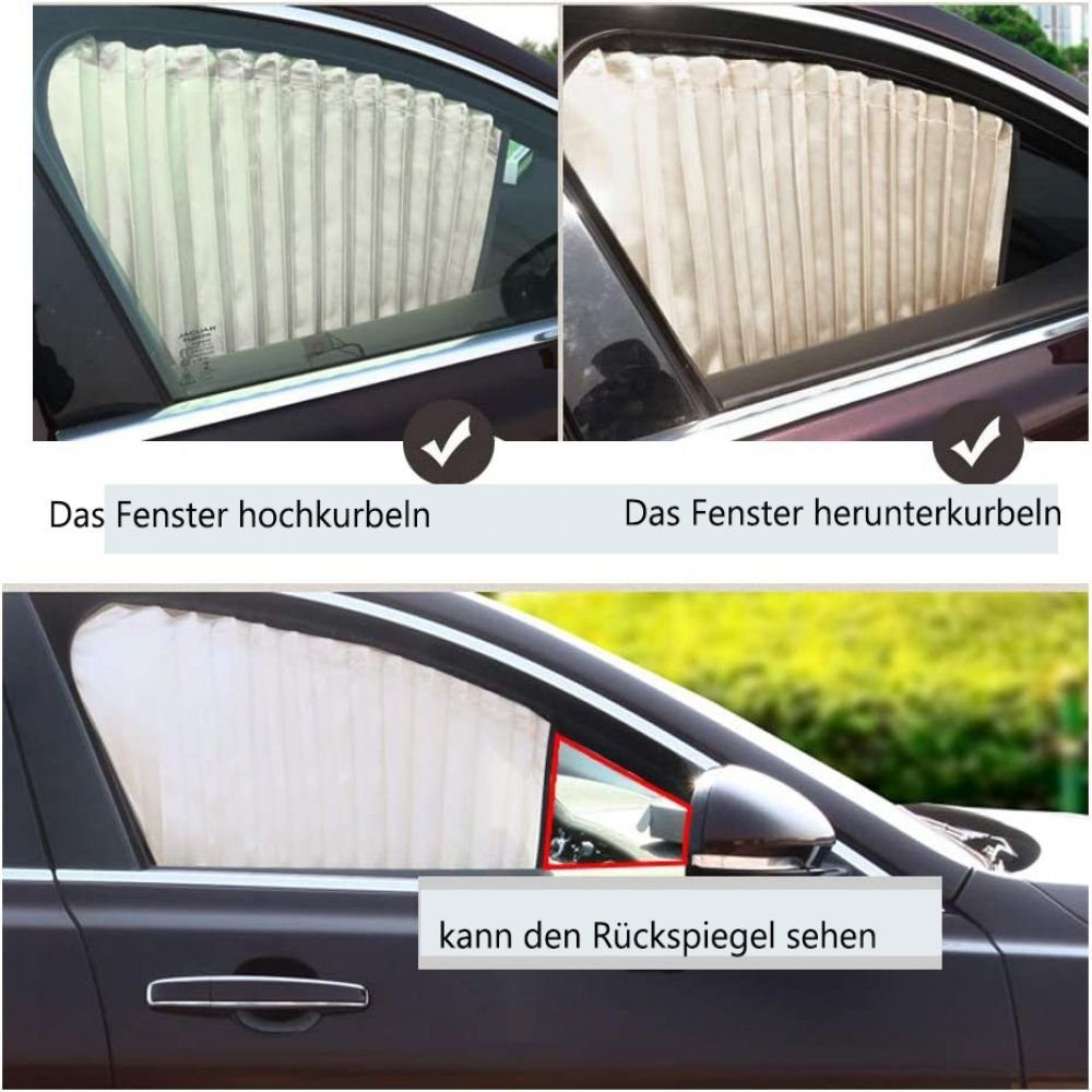 Auto Autosonnenschutz Vorhänge Auto-Sonnenschutz, GelldG Sonnenblenden Vorhang Schatten