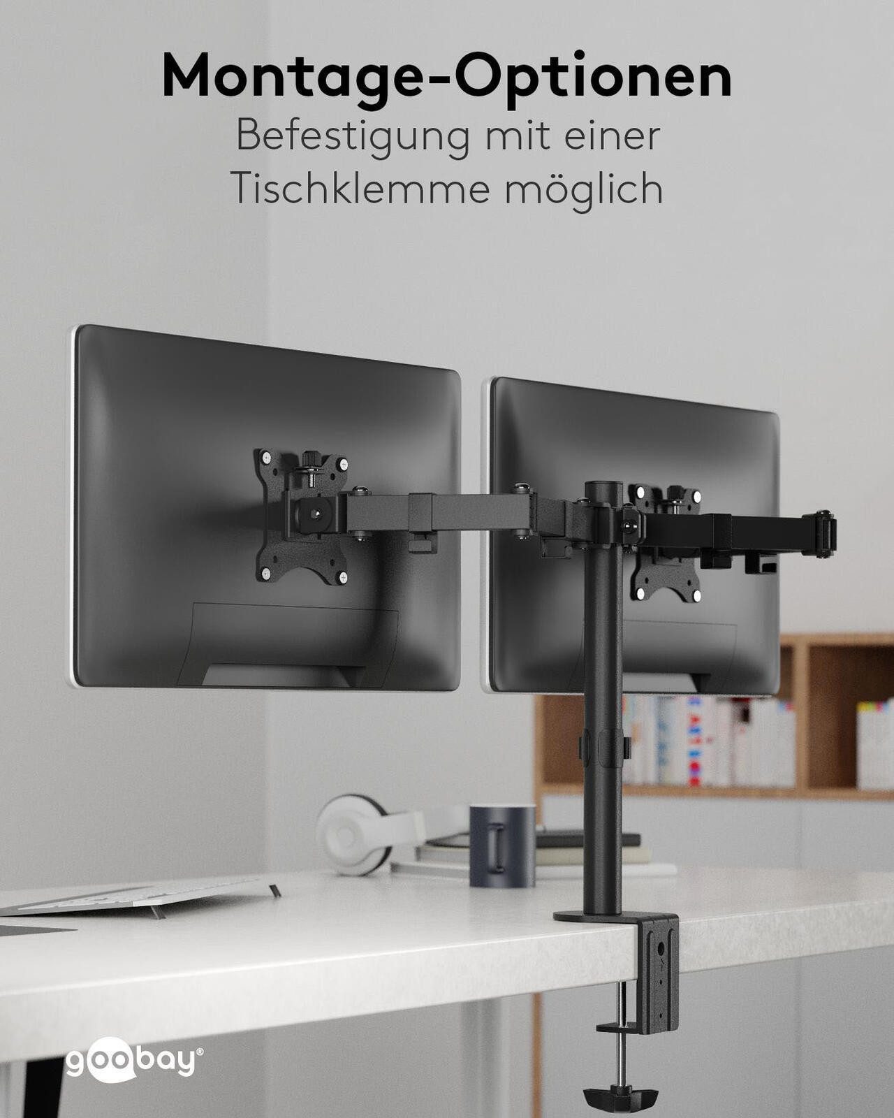 Goobay Wandhalterung goobay Doppel-Monitorh.Flex – Bild 5 von 5
