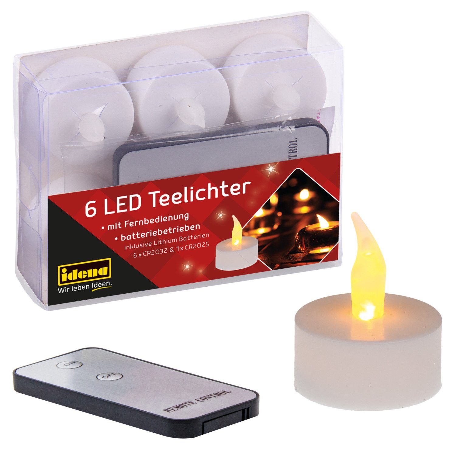 Idena LED-Kerze Idena 38204 - LED Teelichter, 6 Stück in Warmweiß, elektris günstig online kaufen