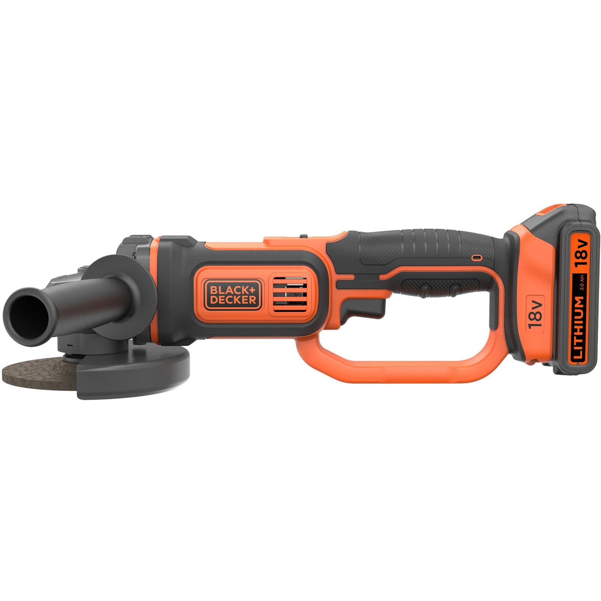Black + Decker Winkelschleifer BLACK+DECKER Akku-Winkelschleifer BCG720M1