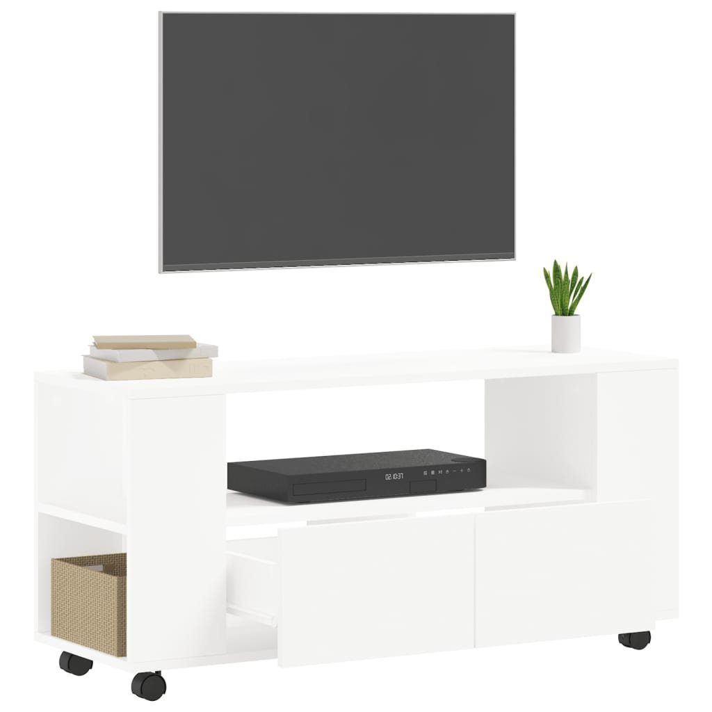 cm 102x34,5x43 Weiß TV-Schrank Holzwerkstoff furnicato