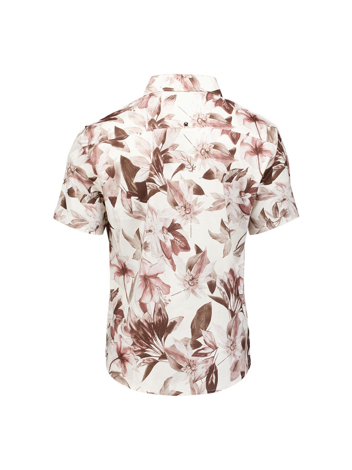 NO EXCESS Kurzarmhemd - Kurzarmhemd - Sommerhemd mit Blumenprint - Herrenhemd