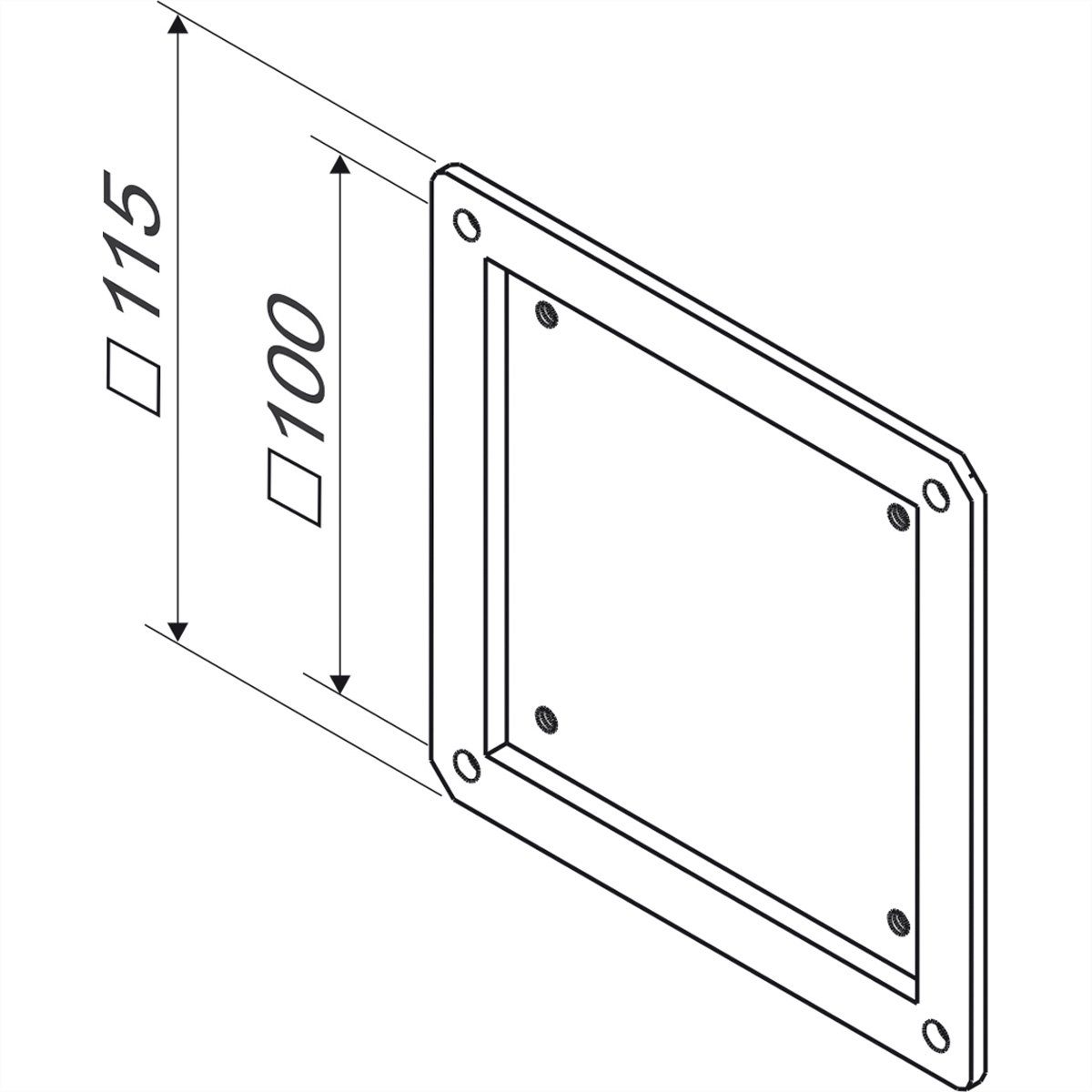 ROLINE Monitor-Halterung VESA-Adapter 75x75 auf 100x100, (bis 32 Zoll)