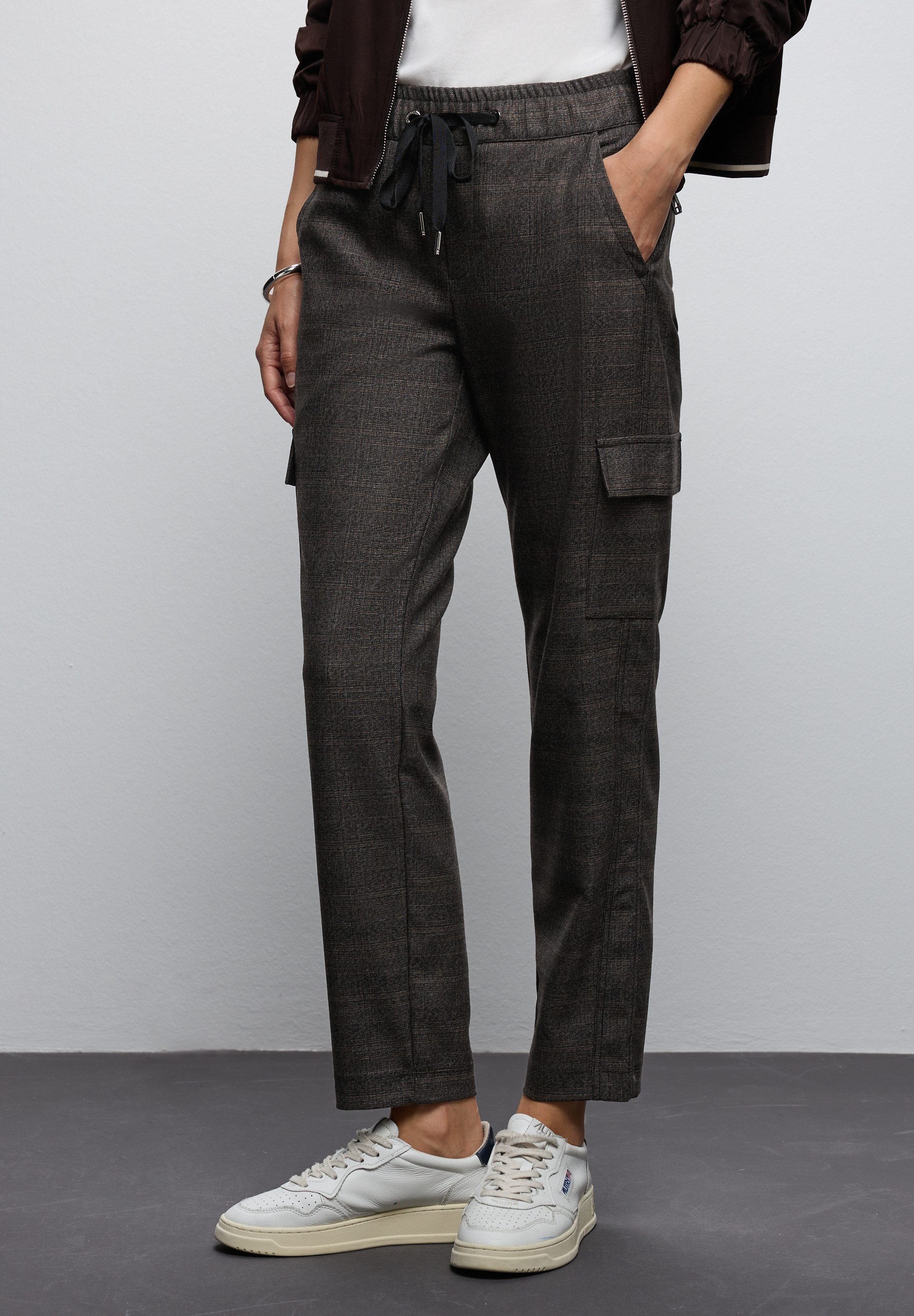 Street One Style Bonny Camicia Cargo Donna In Lyocell, Maniche 3/4 Con Dettagli Arricciati