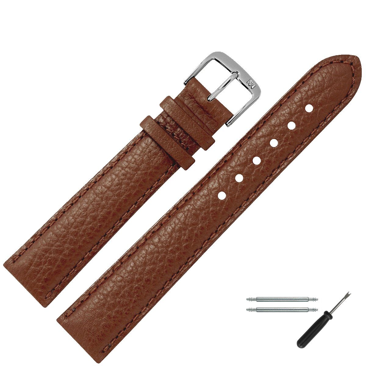 MARBURGER Uhrenarmband 16mm Leder Buffalo Prägung günstig online kaufen