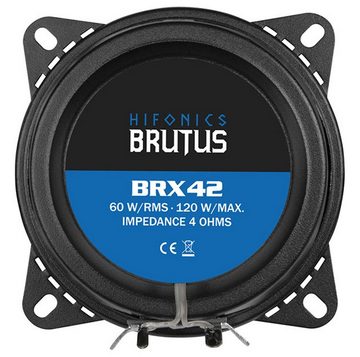 Hifonics BRUTUS 2-Wege Koax 10 cm BRX-42 flach mit 120 Watt Auto-Lautsprecher