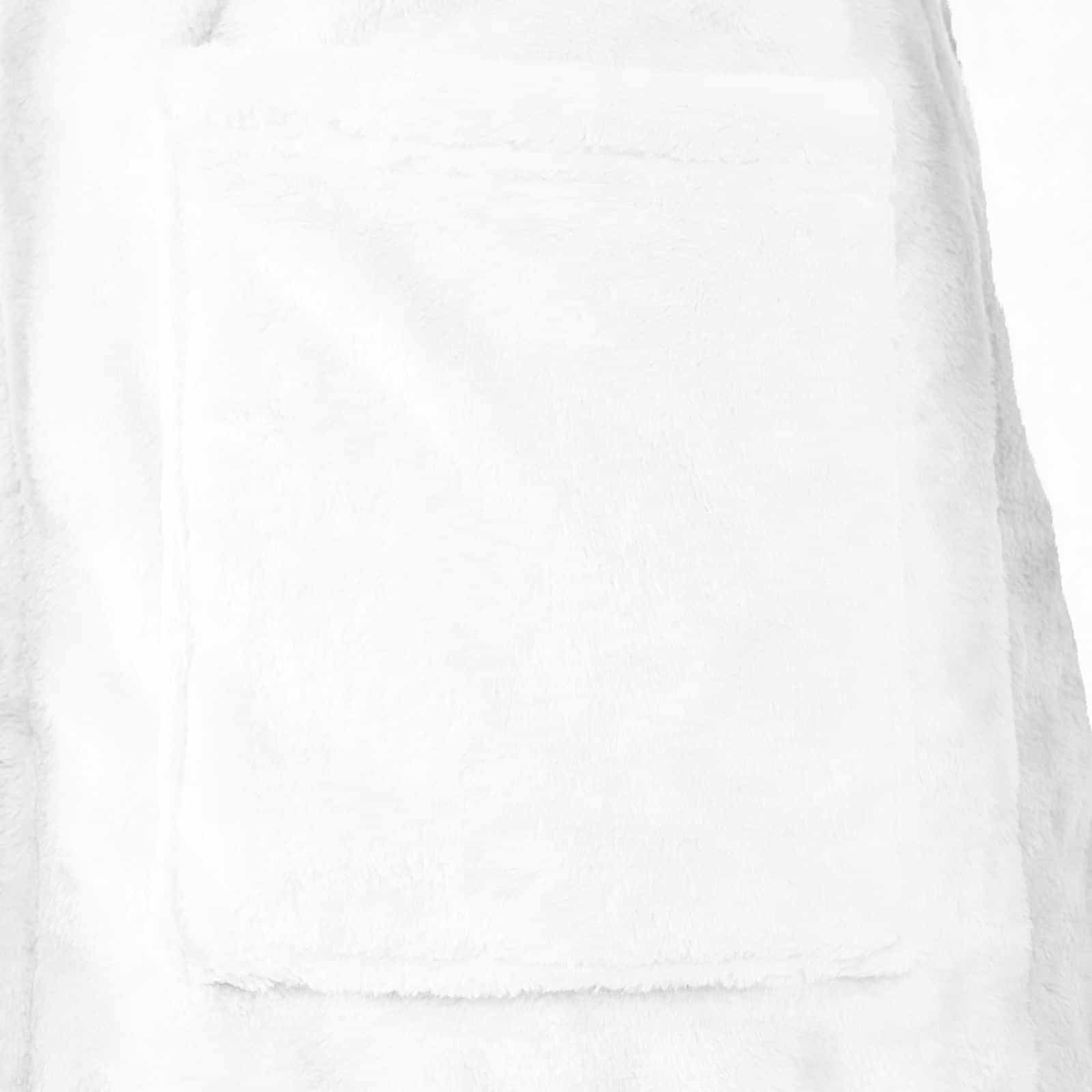 vidaXL Bademantel Bademantel ohne Kapuze Weiß L Flanell, Vlies