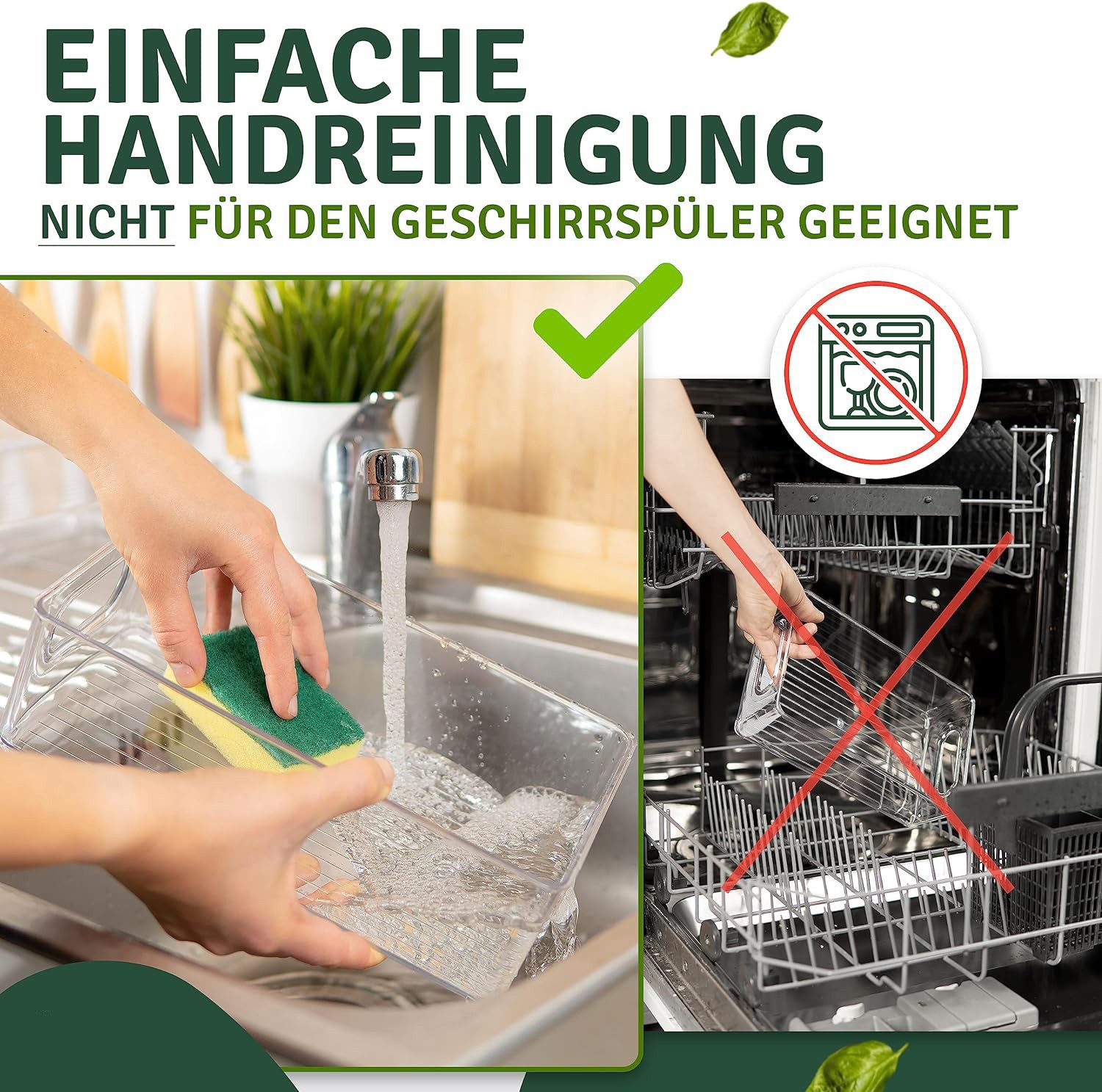 YMQHBS Aufbewahrungsbox Küchenorganizer-Set Kühlschrank Organizer (set, 6 St., Kühlschrank Aufbewahrungsbox), stapelbares Design – Bild 5 von 5