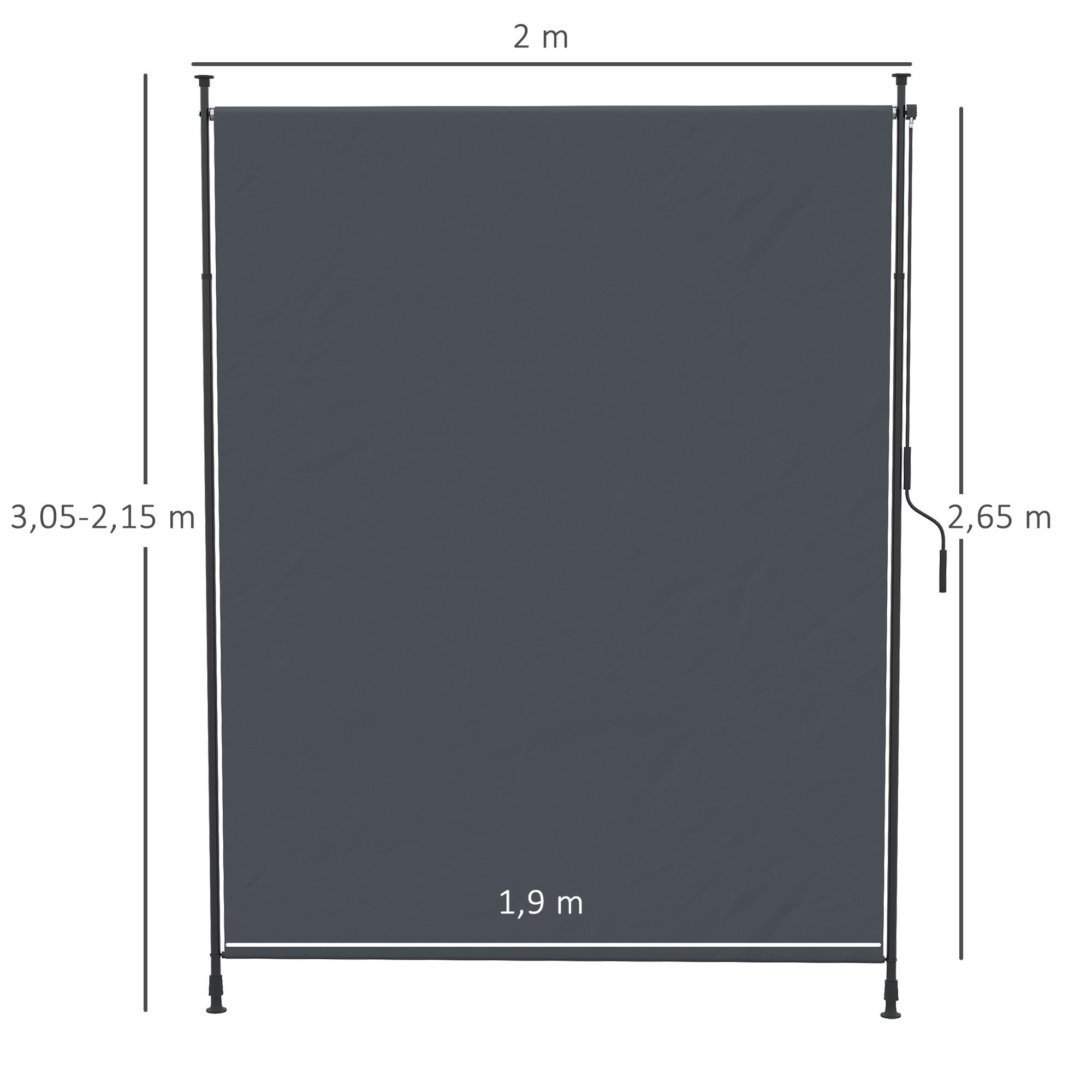 MC Star Senkrechtmarkise 200 x 292 günstig online kaufen