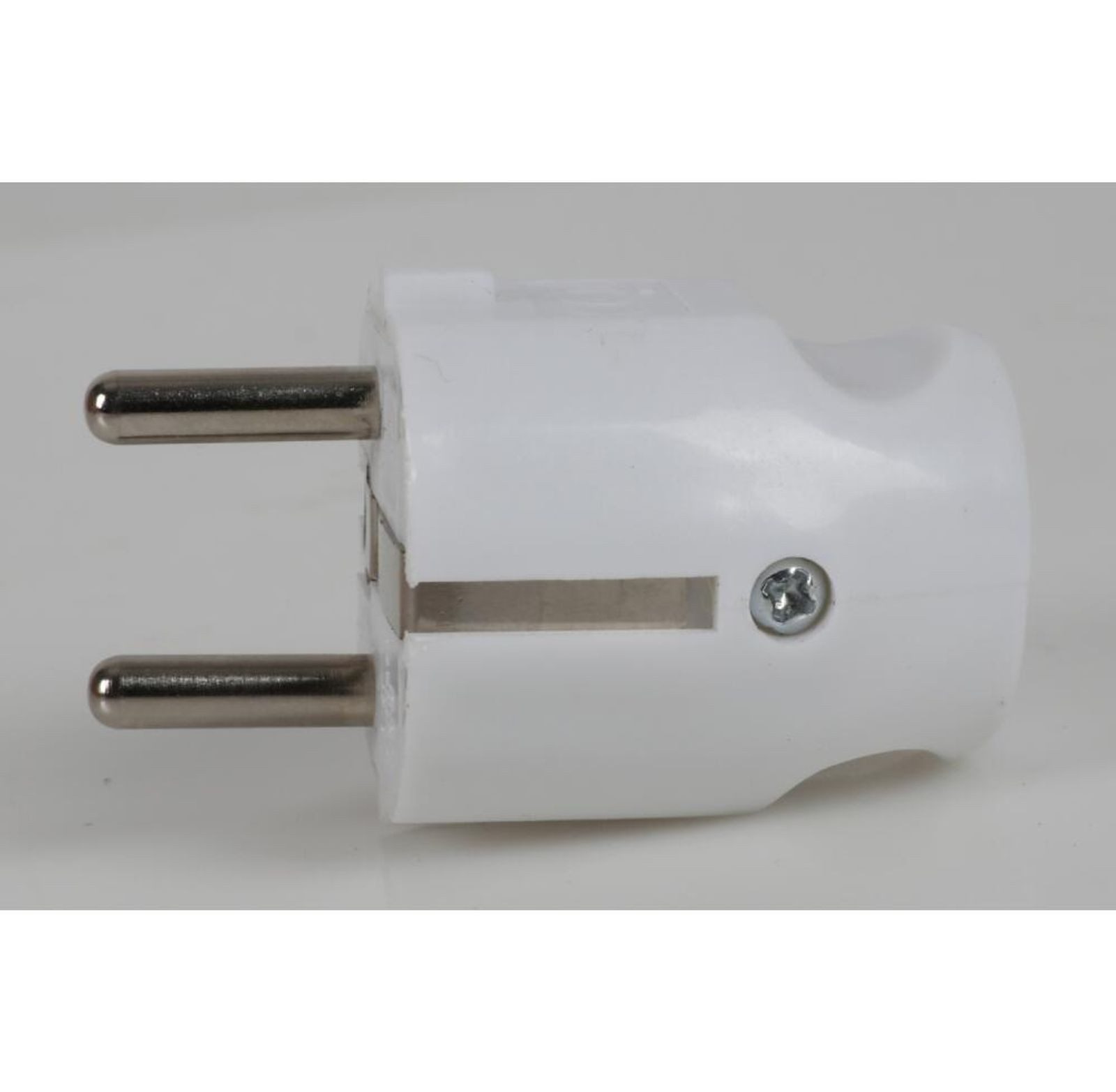 BURI Schuko-Stecker HEITECH Schutzkontakt Stecker Weiß IP20 Innen Schukokupplung – Bild 2 von 4
