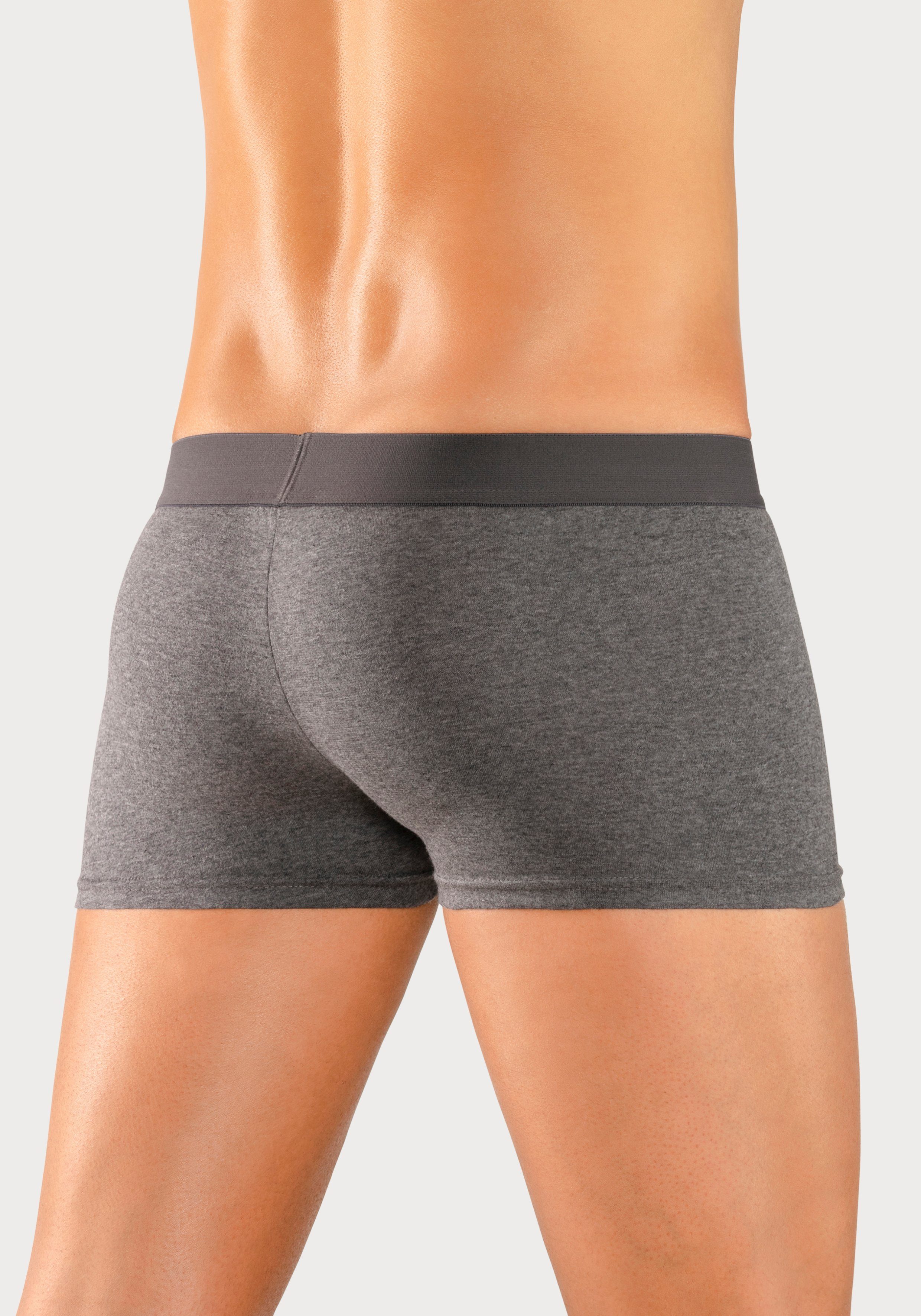 H.I.S Hipster (Packung, 5-St) knapp sitzende Boxershorts am Webbund mit Logoschriftzug mit 3D Effekt
