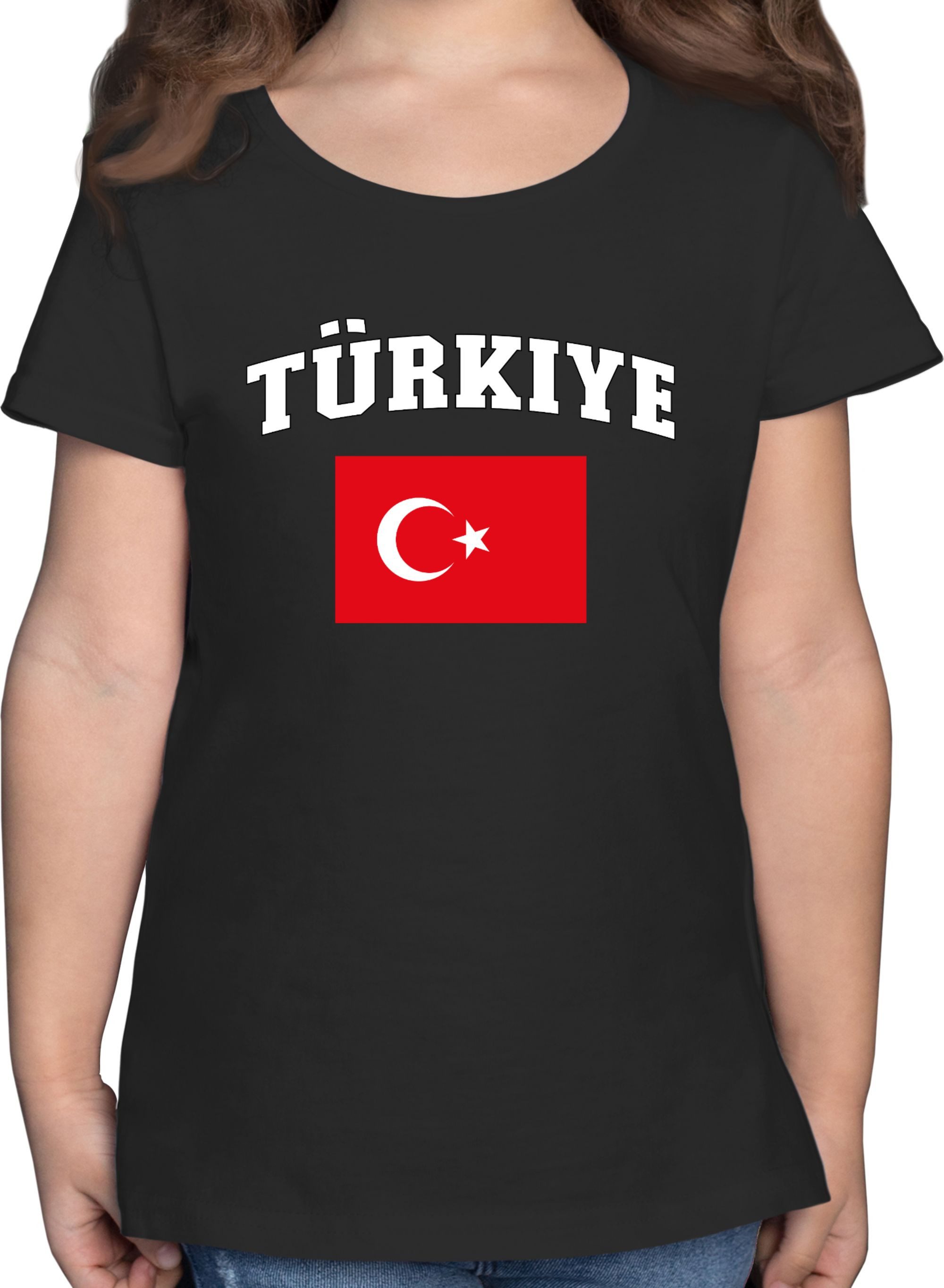 T-Shirt Türkiye Schriftzug mit Flagge, Türkei, Turkey, Türkisch