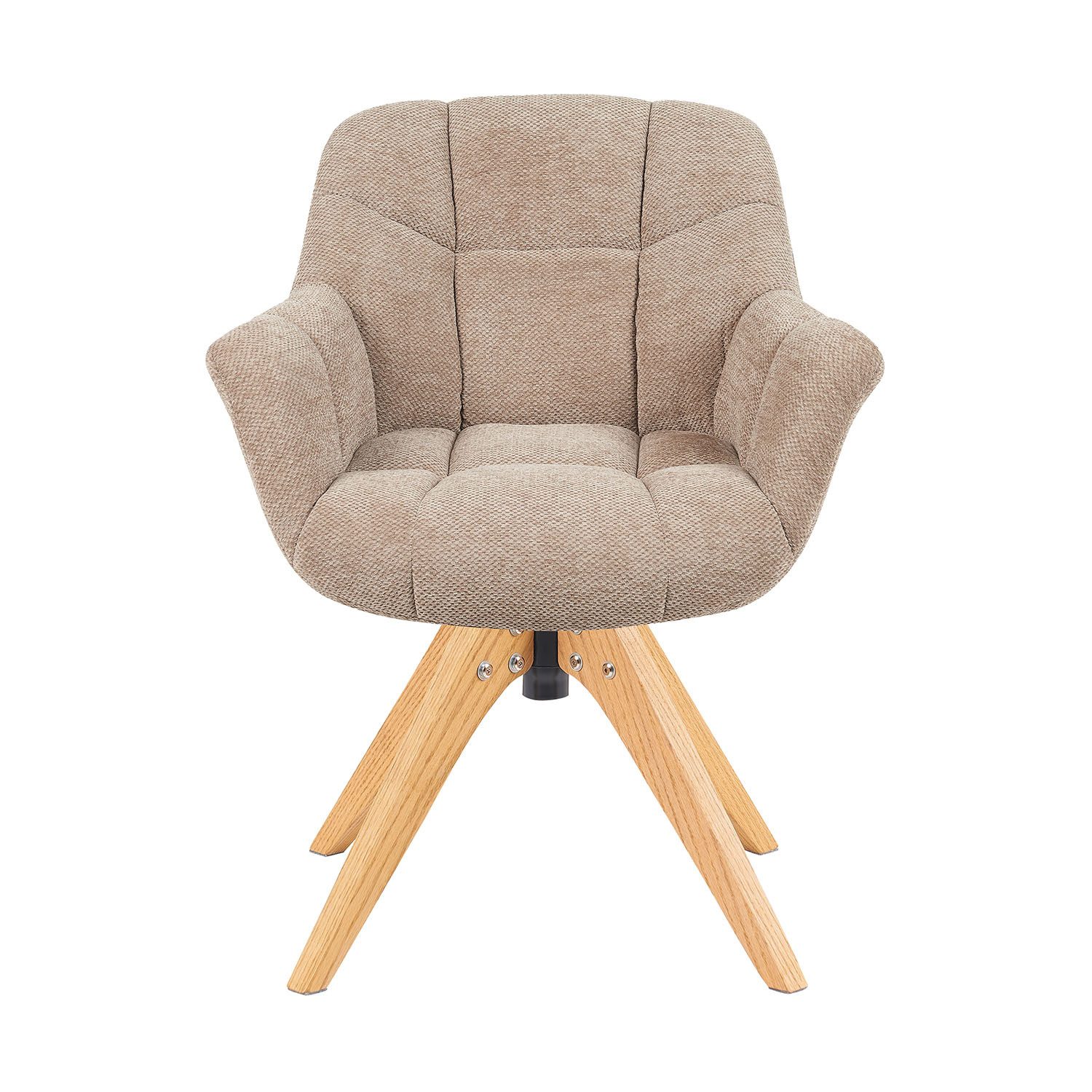 DUBI Möbel Polsterstuhl Mika-Nele 2er-Set, Eiche günstig online kaufen