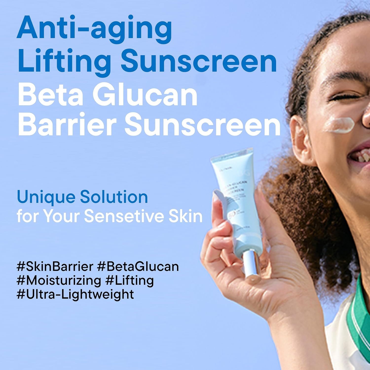 iUnik Sonnenschutzcreme Beta-Glucan Barrier Sunscreen 60ml SPF 50+ PA++++ – Sonnenschutz mit, Beta-Glucan, Aging-Shield Peptide, leichte K-Beauty Sonnencreme, für empfindliche Haut, kein Weißschleier, vegan, parfümfrei