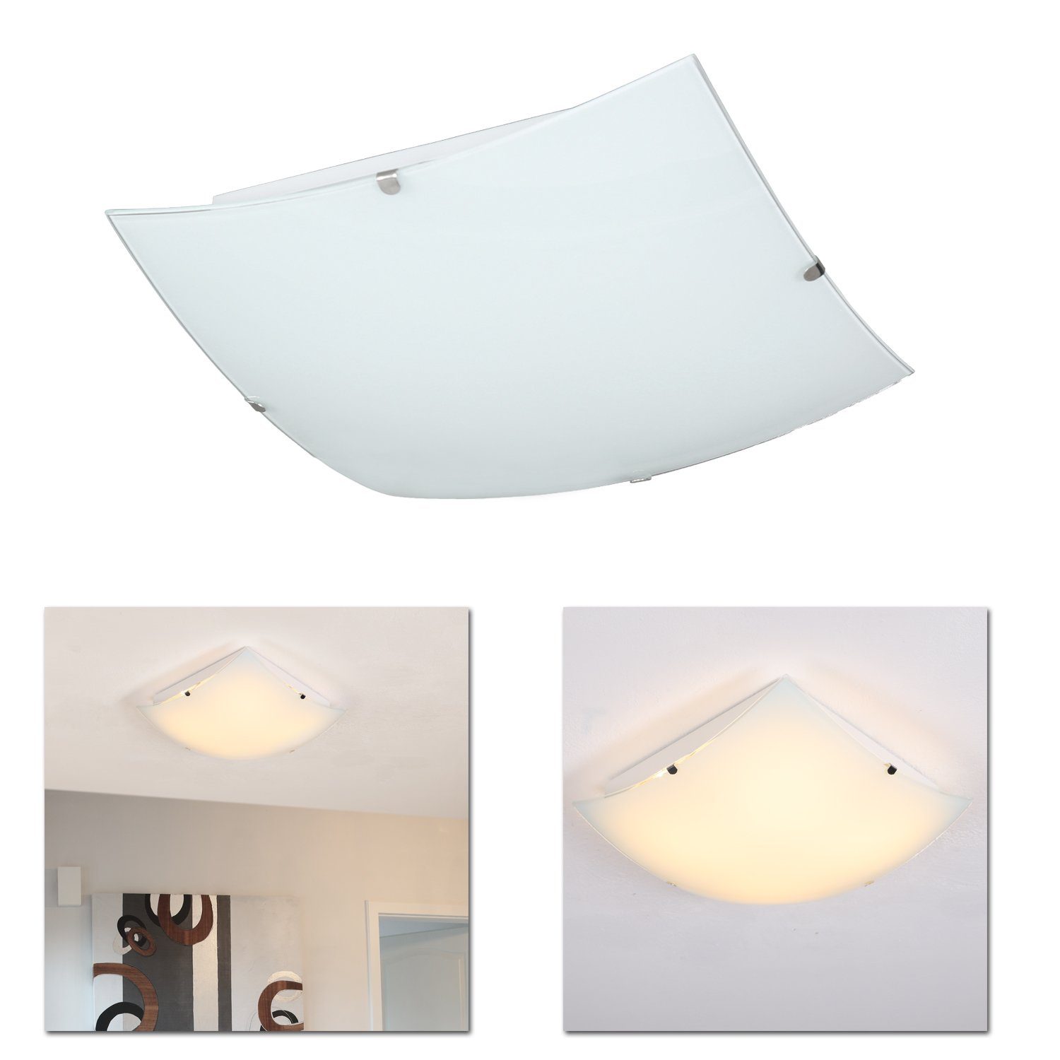 Home4Living LED Deckenleuchte Deckenlampe 15W Weiß Wohnzimmerlampe Deckenleuchten Lampe, inkl. Leuchtmittel, Dekorativ – Bild 2 von 5