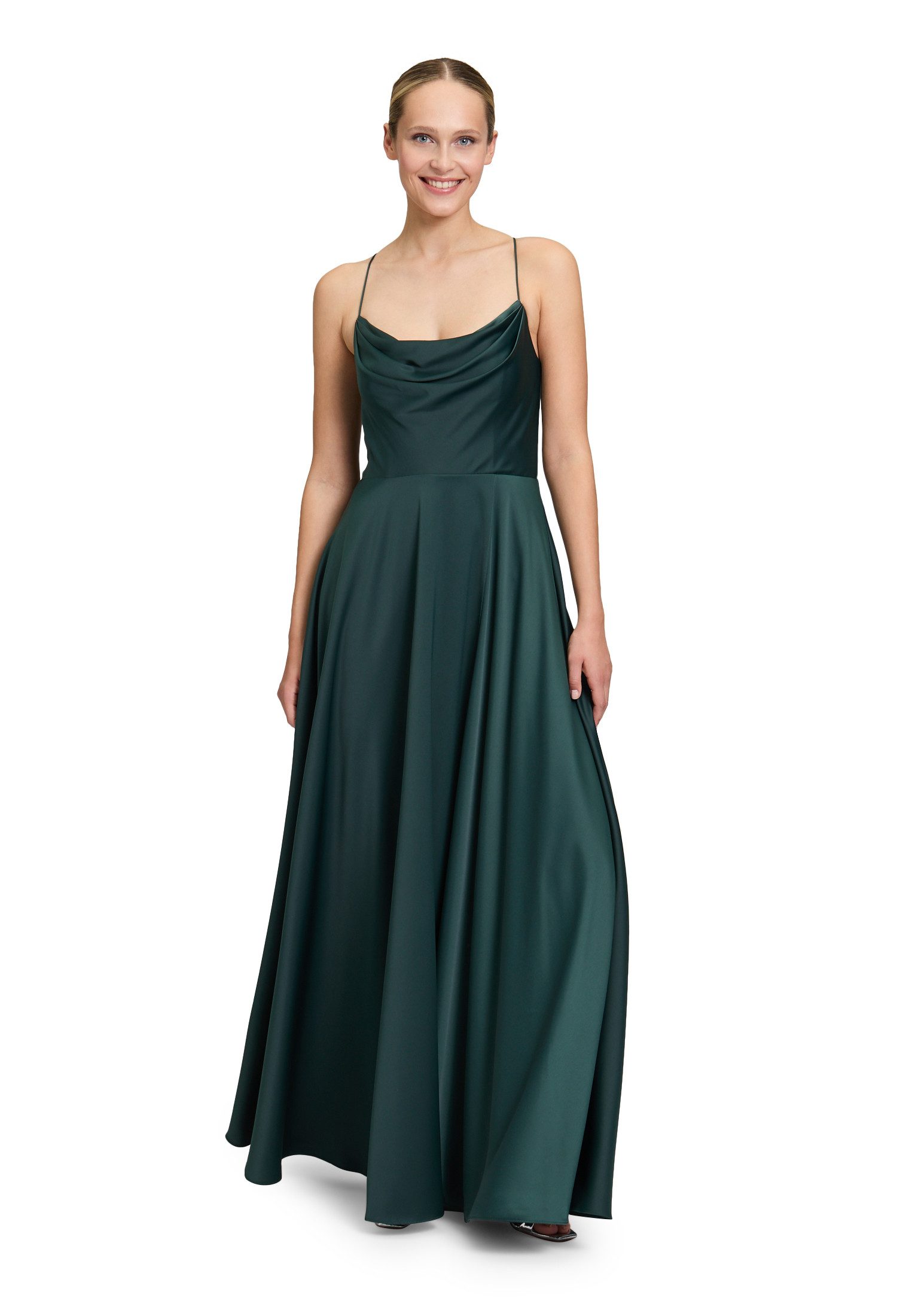 Vera Mont Abendkleid Damen Abendkleid mit Wasserfallausschnitt Material günstig online kaufen