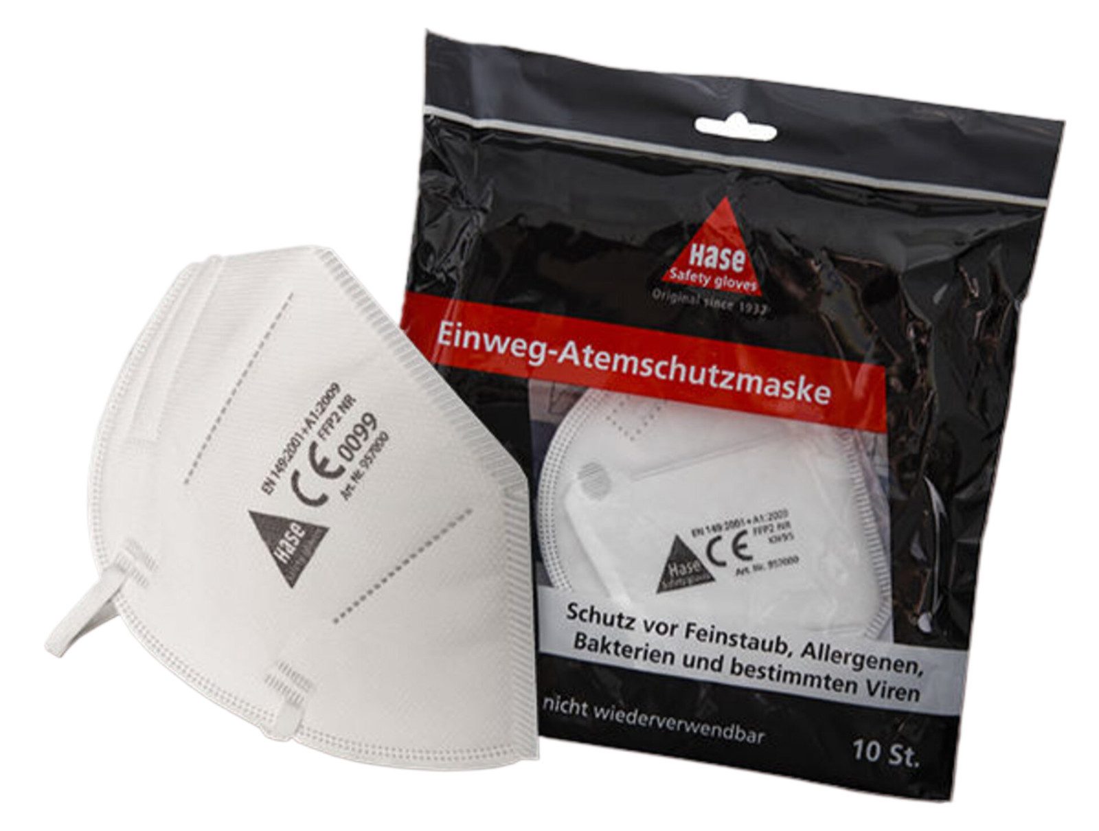 Mund-Nasen-Maske 957000 FFP2 Maske Mundschutz Atemschutzmaske Schutzmaske weiß