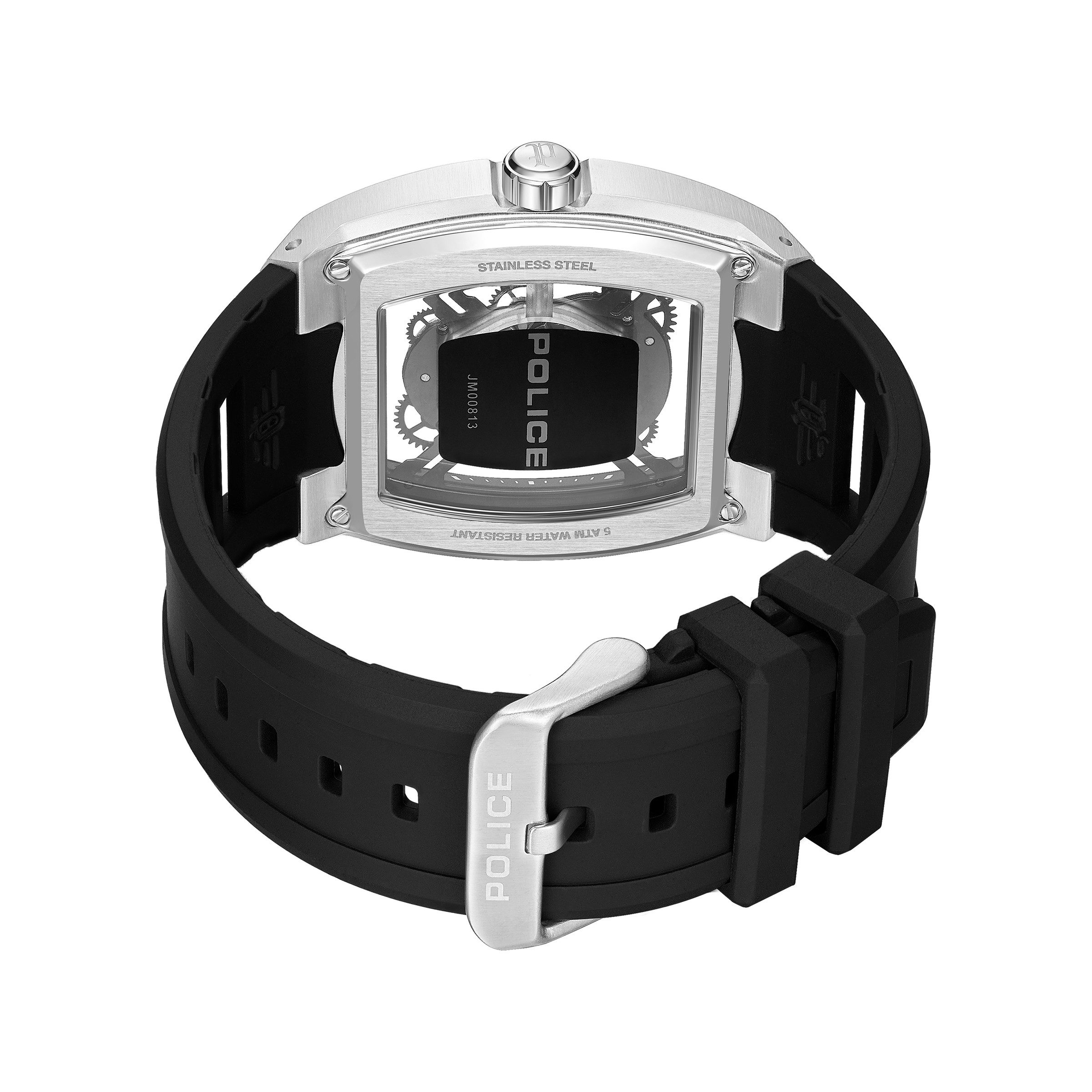 Police Quarzuhr Cranium PEWJM0081301, Armbanduhr, Herrenuhr, Silikonarmband, analog