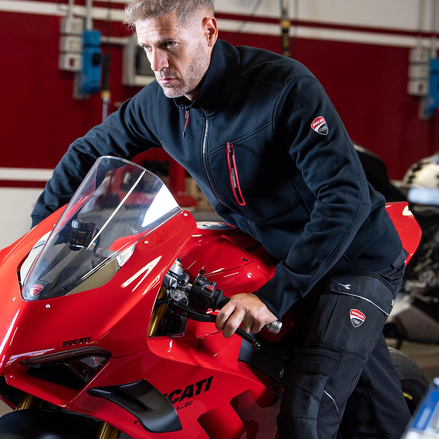 Utility Diadora Pilotenjacke Ducati Sweatshirt-Jacke FZ
