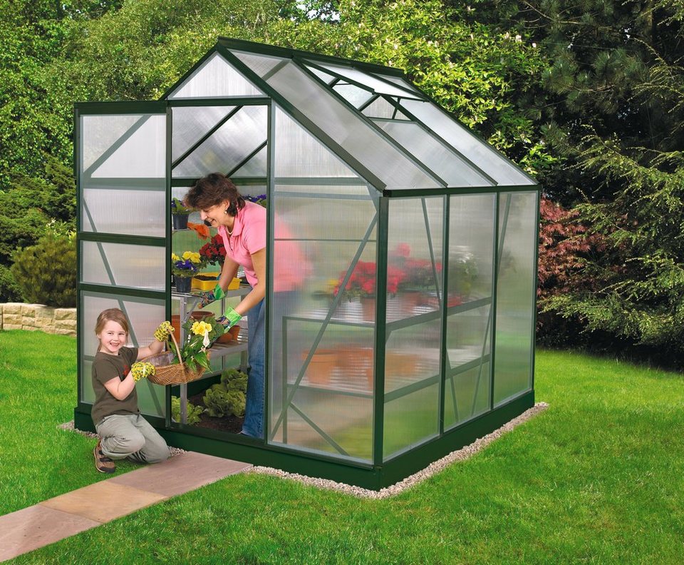 Vitavia Gewächshaus »Venus 3800«, BxTxH: 192 x 192 x 197 cm, 6 mm Wandstärke, Set, mit Fundamentrahmen