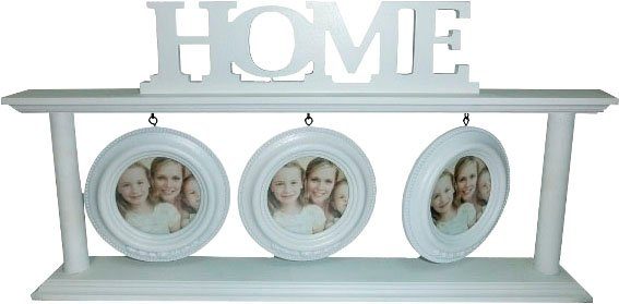 weiß, "Home" mit Möbel Bilderrahmen Fenna, Fotorahmen Accessoires Myflair & Schriftzug
