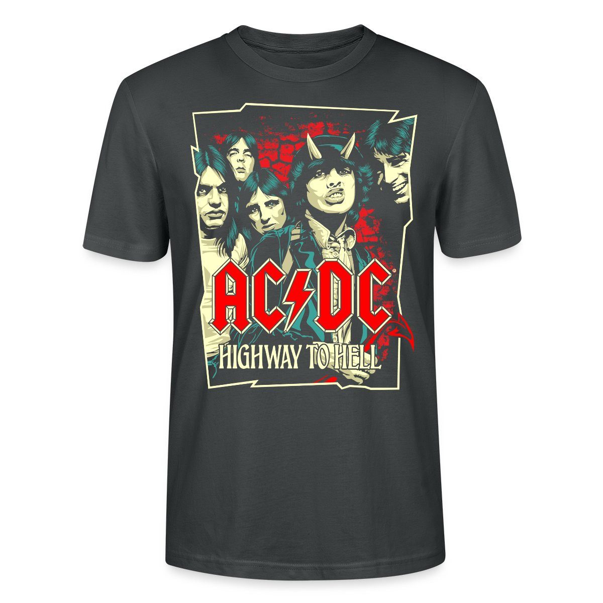 Spreadshirt T-Shirt AC/DC Bandlogo Bild Highway günstig online kaufen