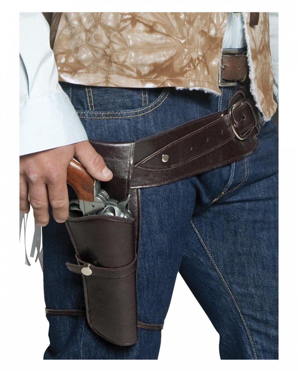 Blaster Brauner Cowboy Holster mit Gürtel – Western Pistol