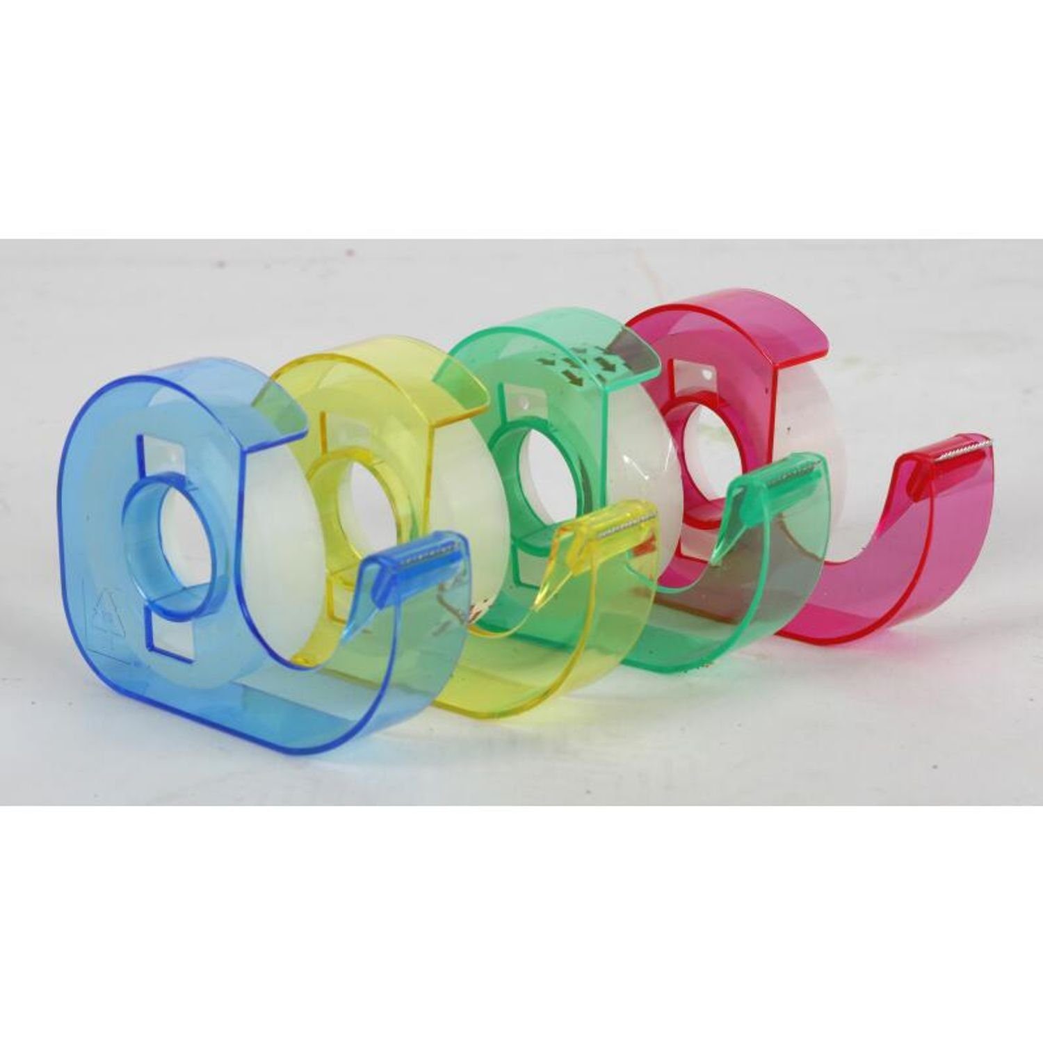 Büro 4er Klebeband BURI Abroller Rollen Transparent Dekoration 12x Geschenk Klebeband