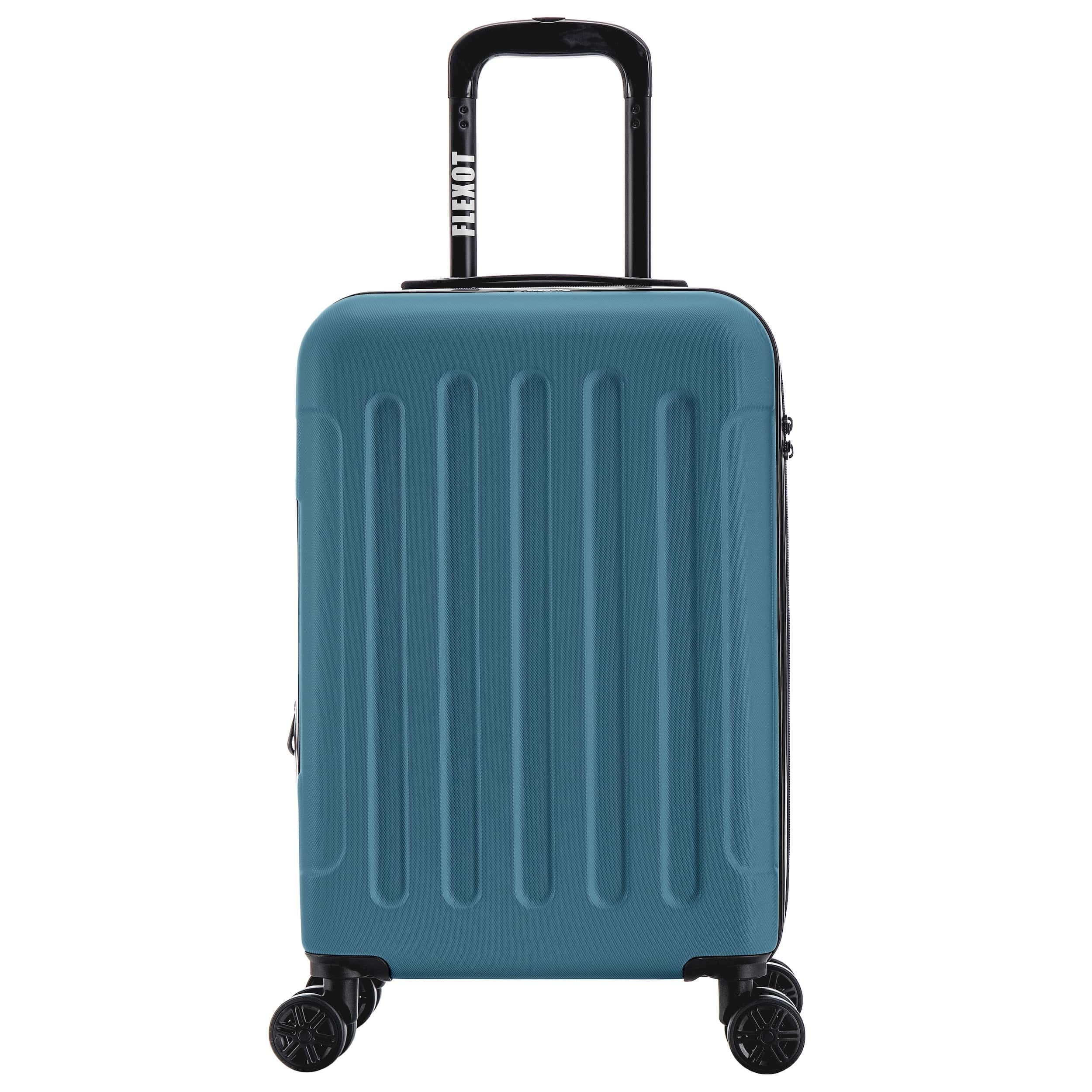 Flexot Hartschalen-Trolley F-3045 (Gr. M, L, XL) – Kofferset – ABS-Hartschale, 4 Rollen, Robuster und moderner Koffer mit vier 360° Rollen und Zahlenschloss