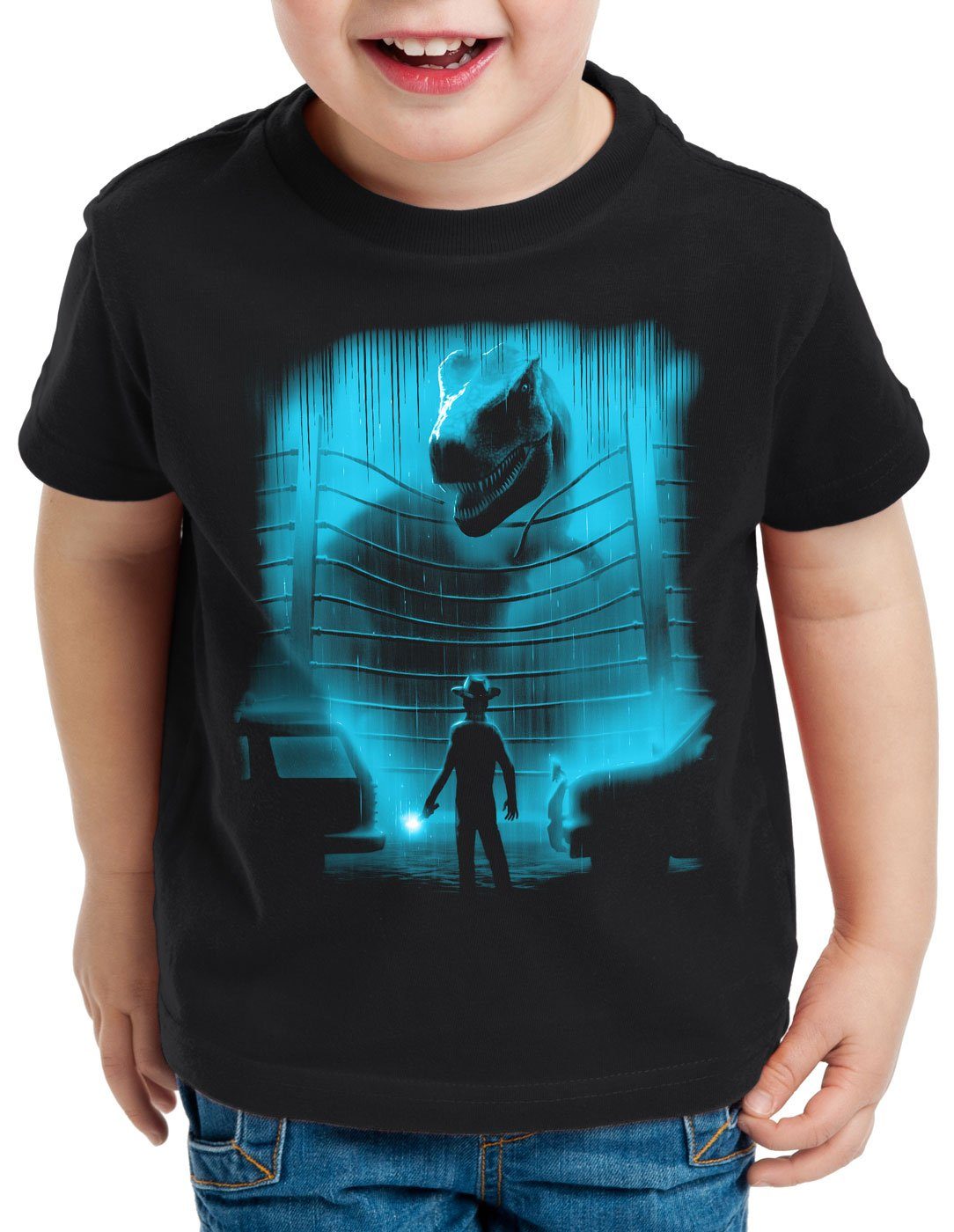 style3 Print-Shirt Kinder T-Shirt T-Rex Danger T-Shirt für dinosaurier park